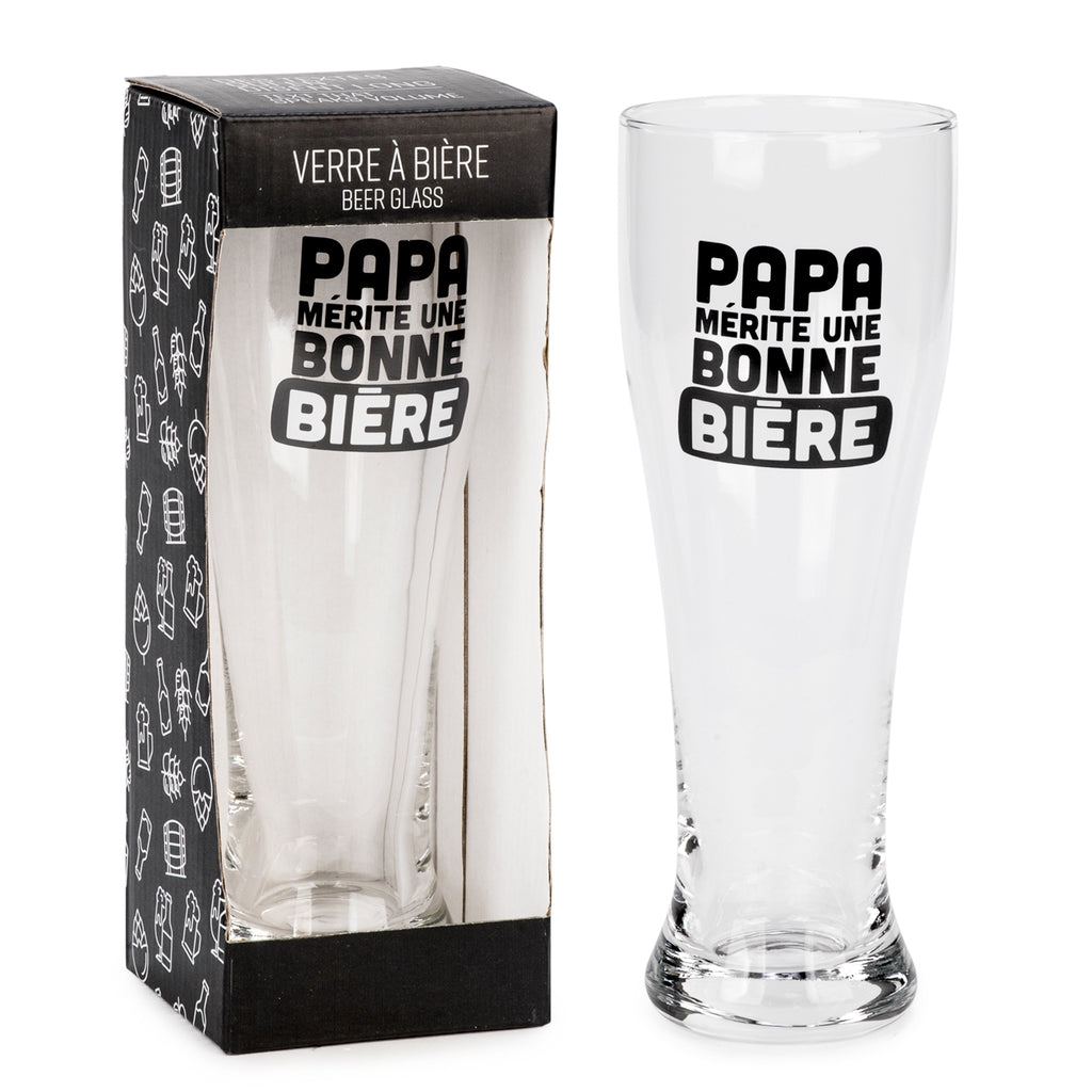 Verre à bière - Papa mérite une bonne bière