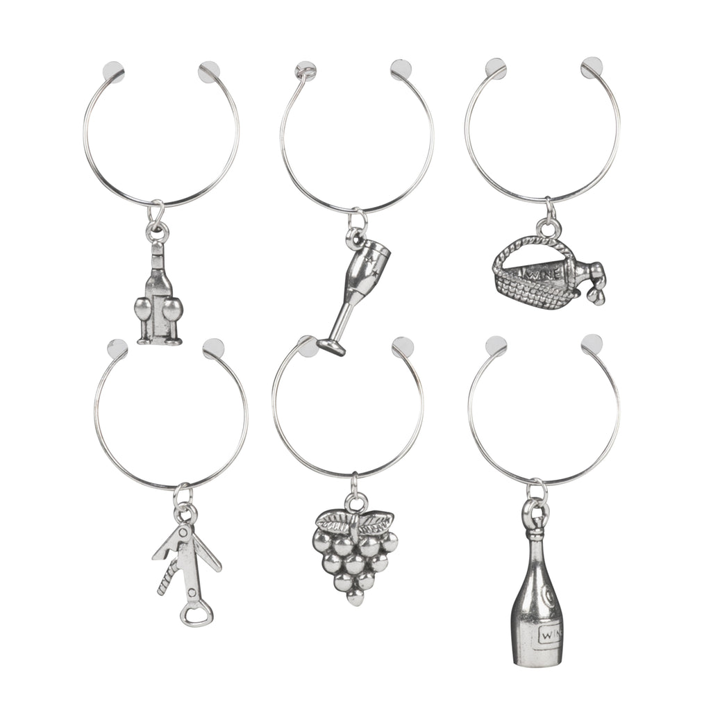 Marques-verre argent (set de 6)