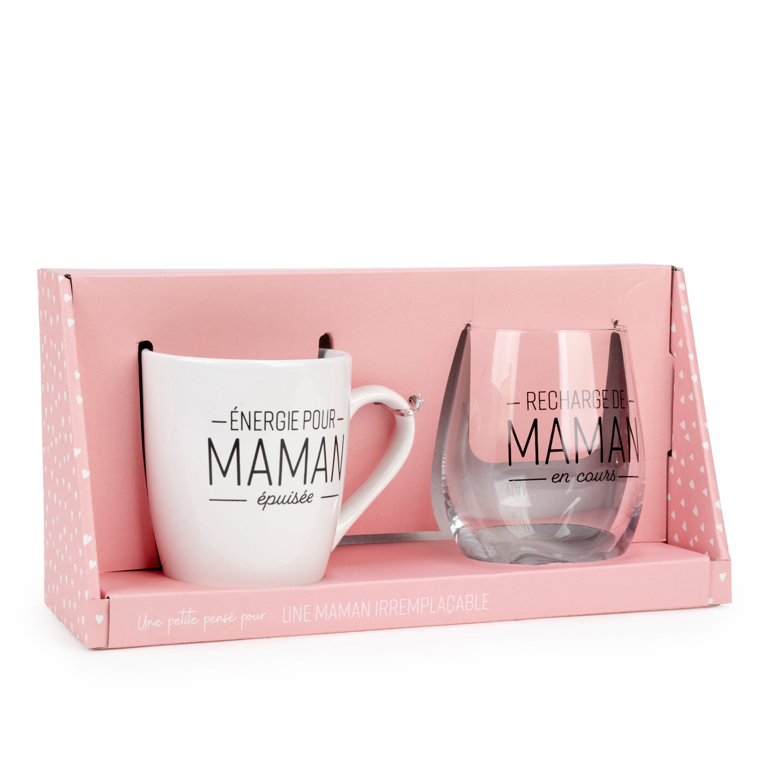 Ens. tasse & verre à vin ''maman''
