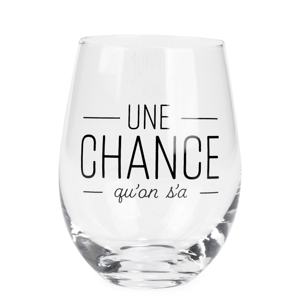 Ens. verres à vin ''une chance''