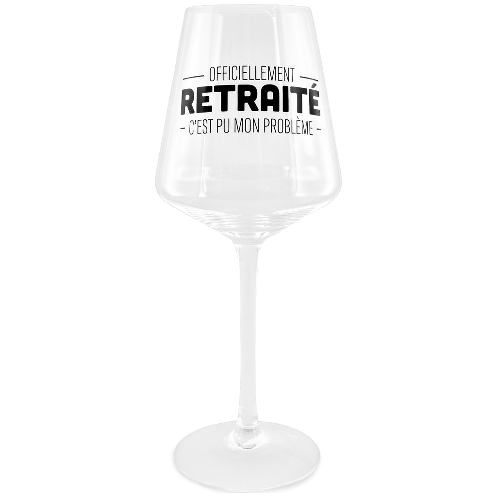 Verre à vin avec pied ''officiellement retraité''