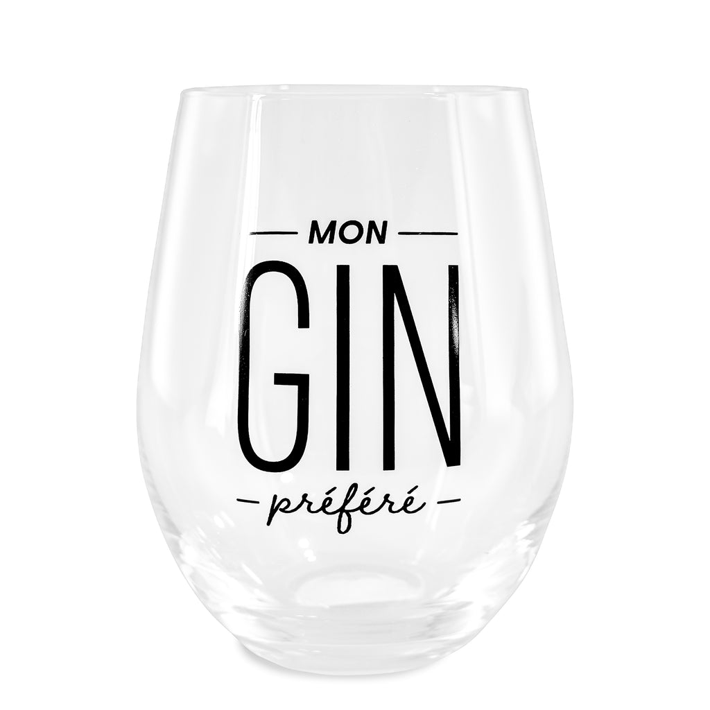 Verre à vin sans pied ''gin préféré''