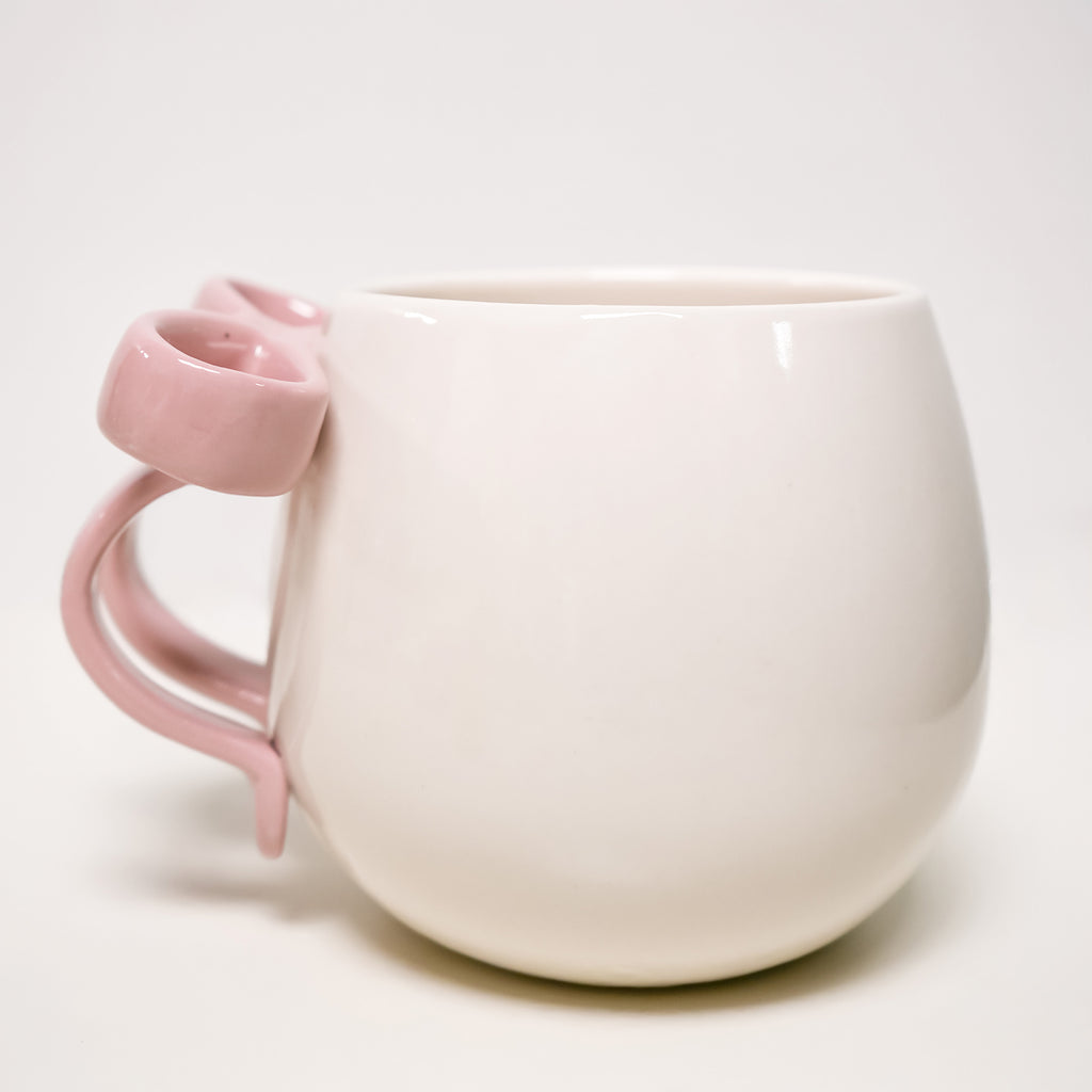 Tasse avec boucle rose