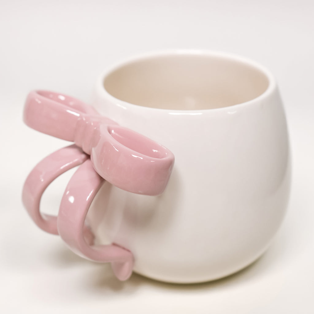 Tasse avec boucle rose