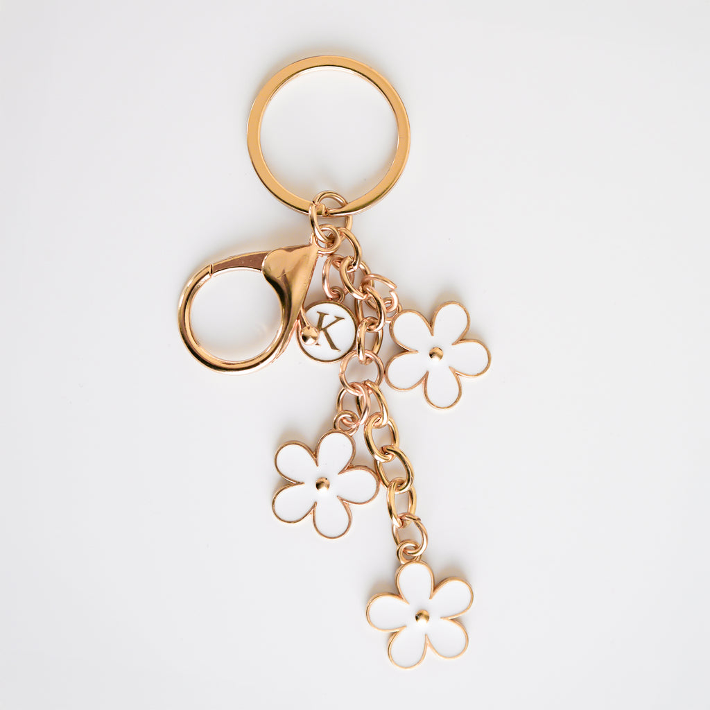 Porte-clé blanc - Daisy