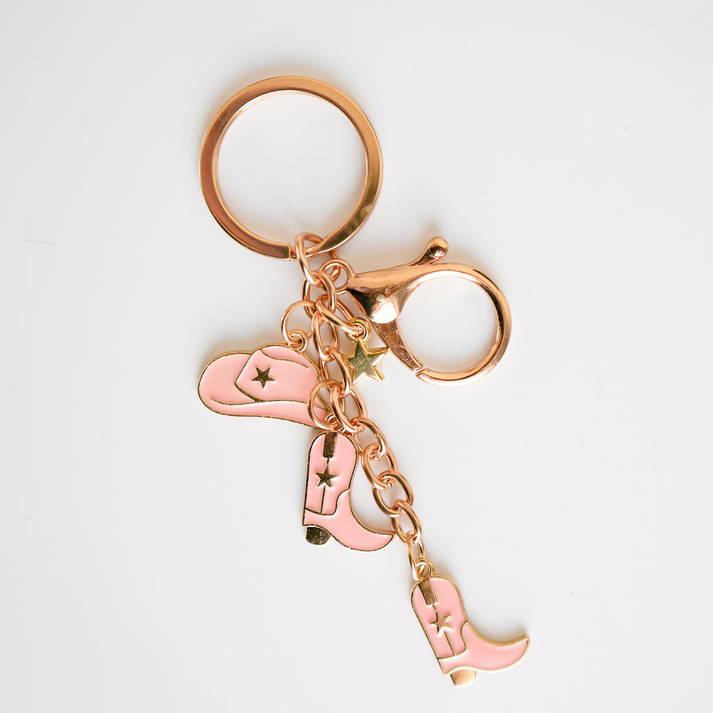 Porte-clé rose - Cowboy