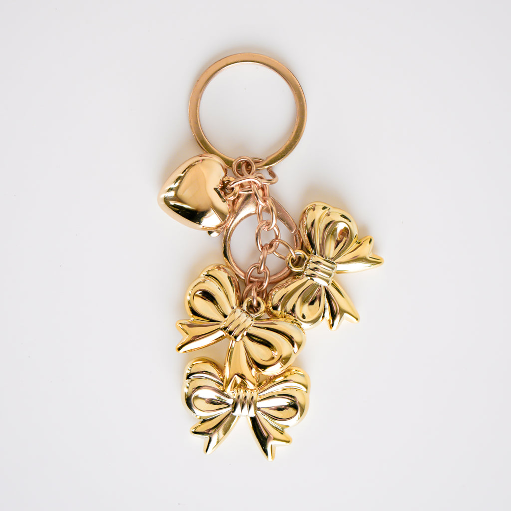 Porte-clé doré - Boucles