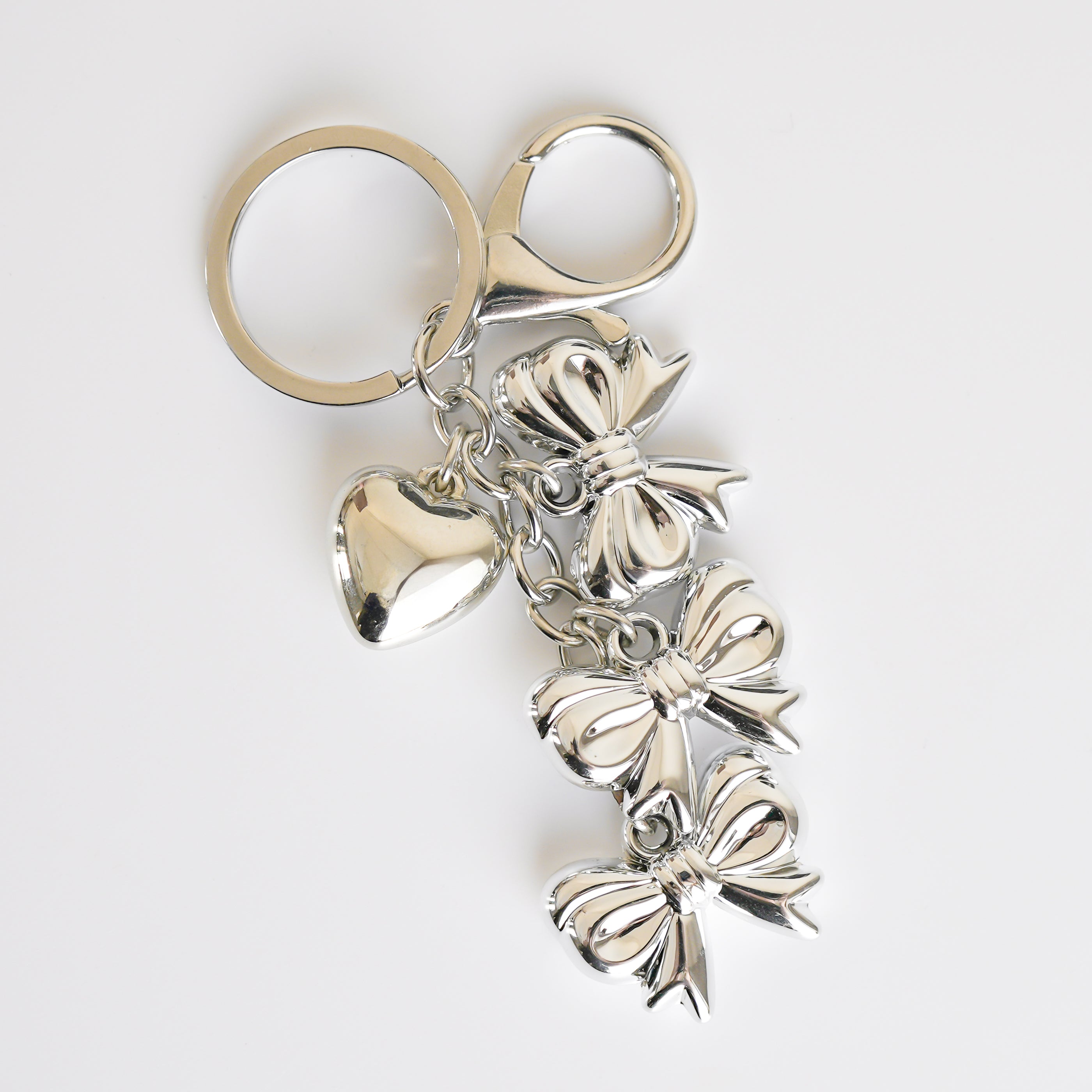 Porte-clé argent - Boucles