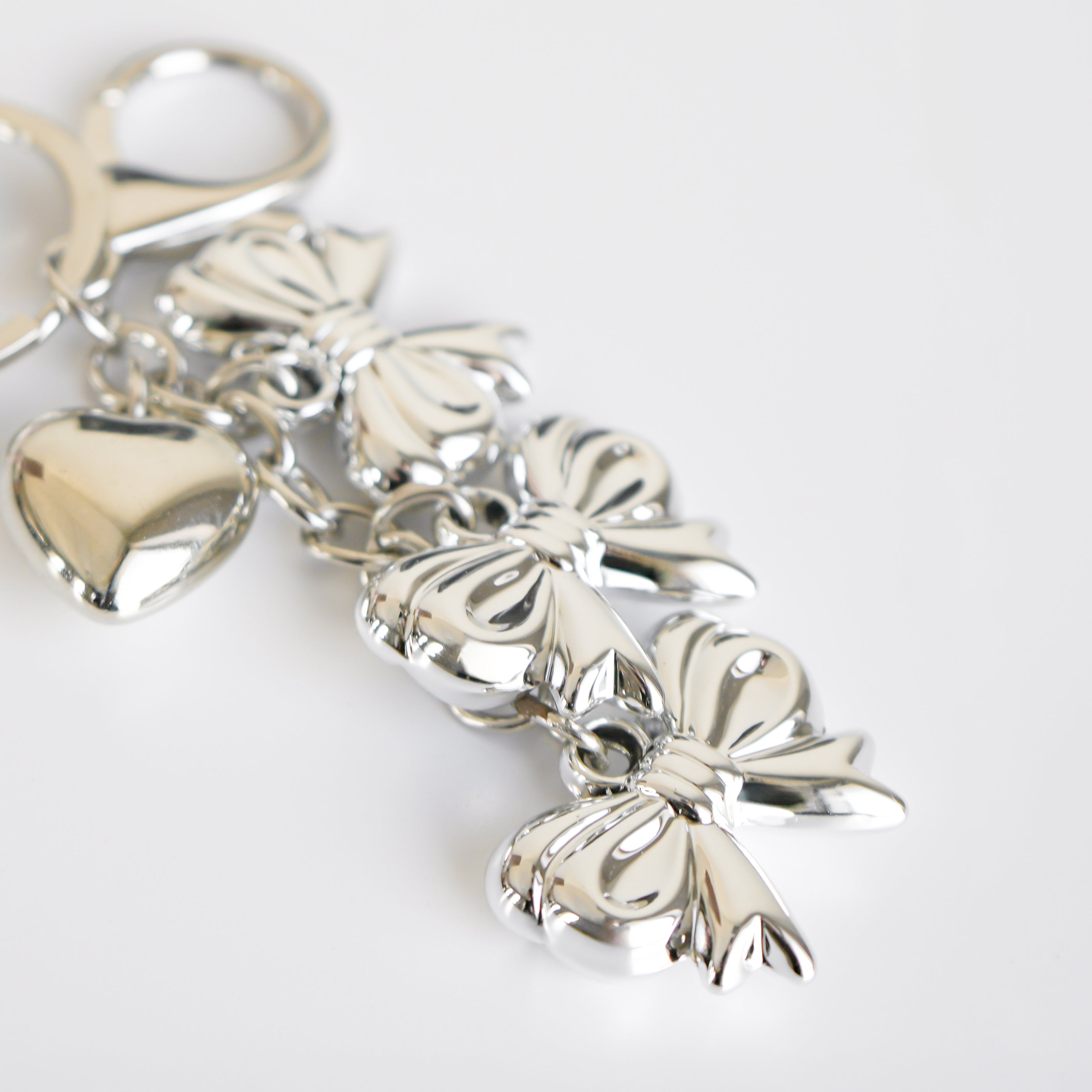 Porte-clé argent - Boucles