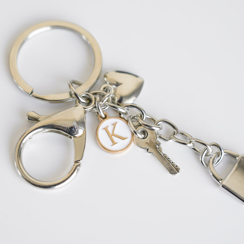 Porte-clé argent - Cadenas