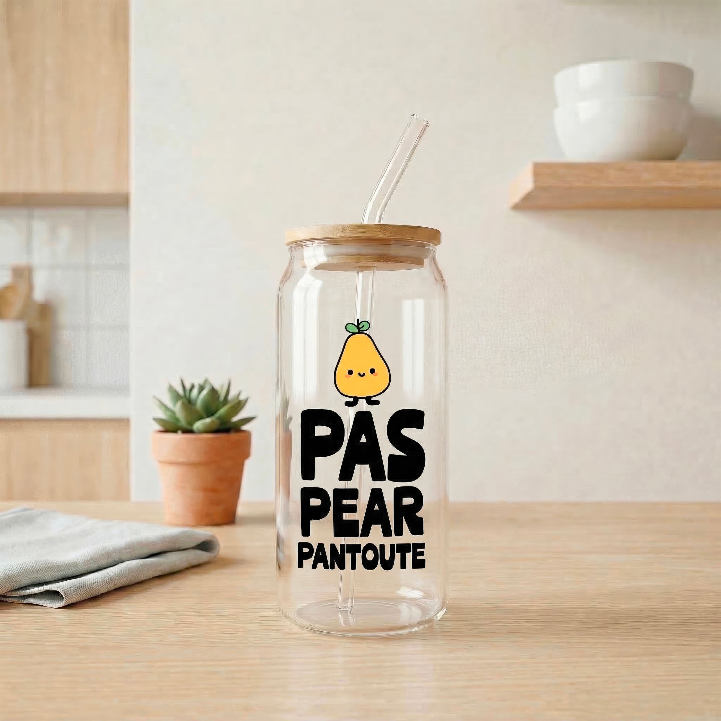 Verre avec paille - Pas pear