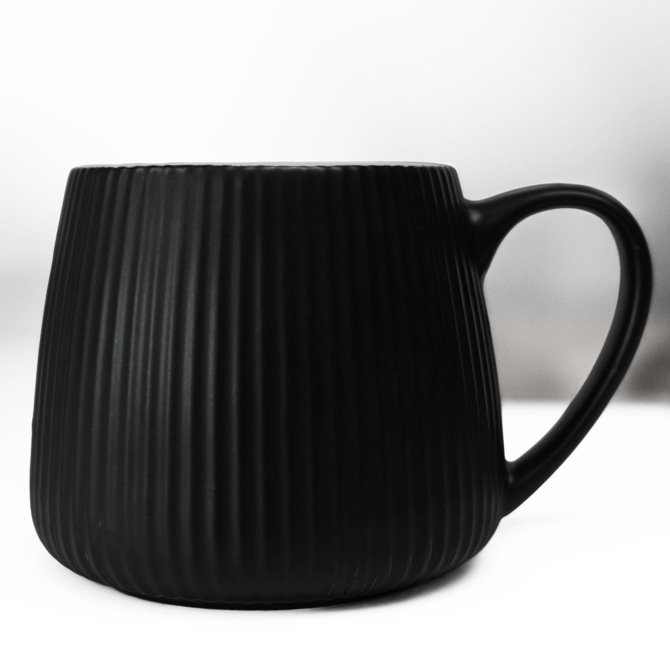 Tasse optique fini grès - Noir