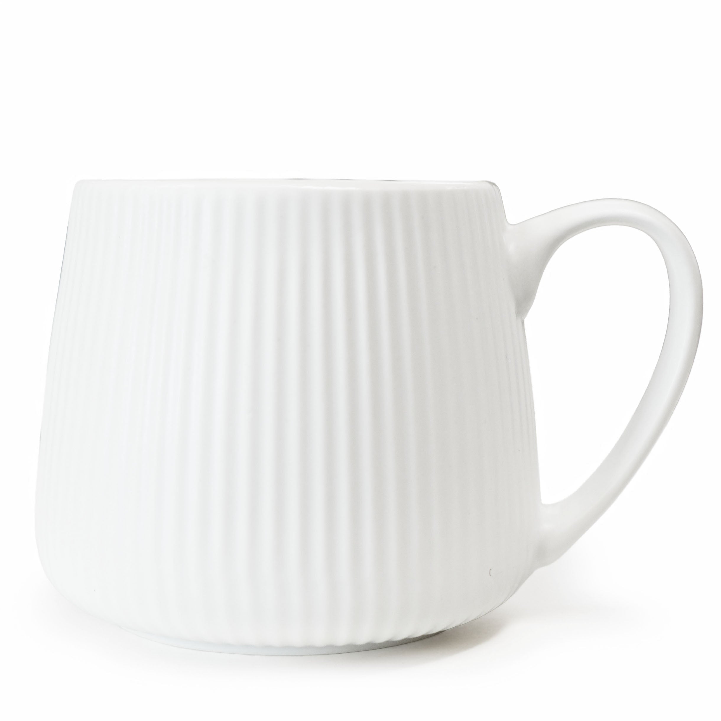 Tasse optique fini grès - Blanc