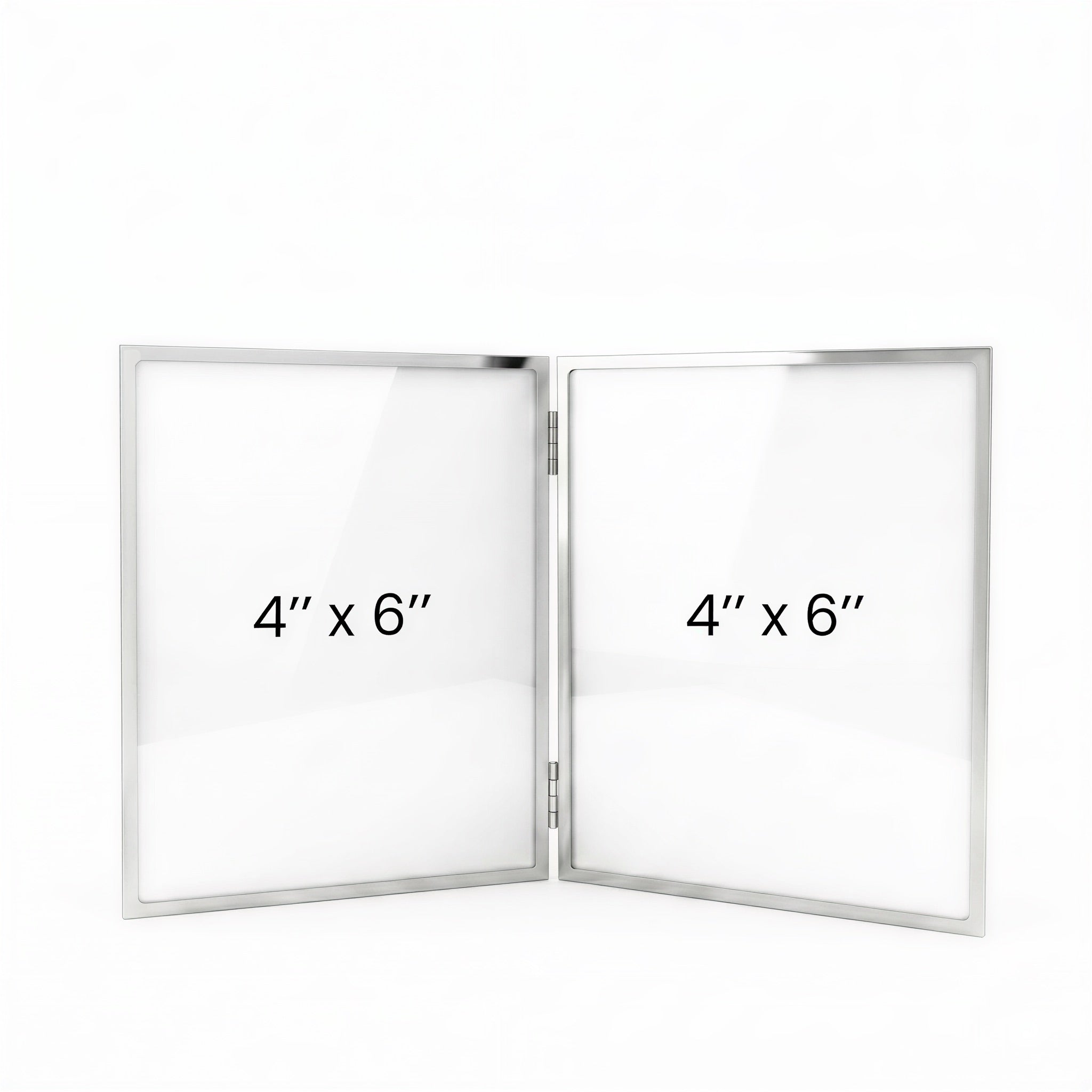 Cadre photo double Versailles 4x6 - Argent