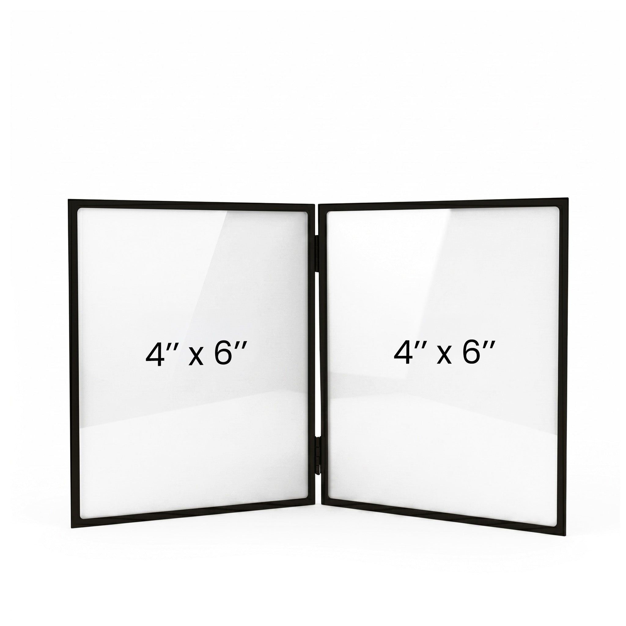 Cadre photo double Versailles 4x6 - Noir