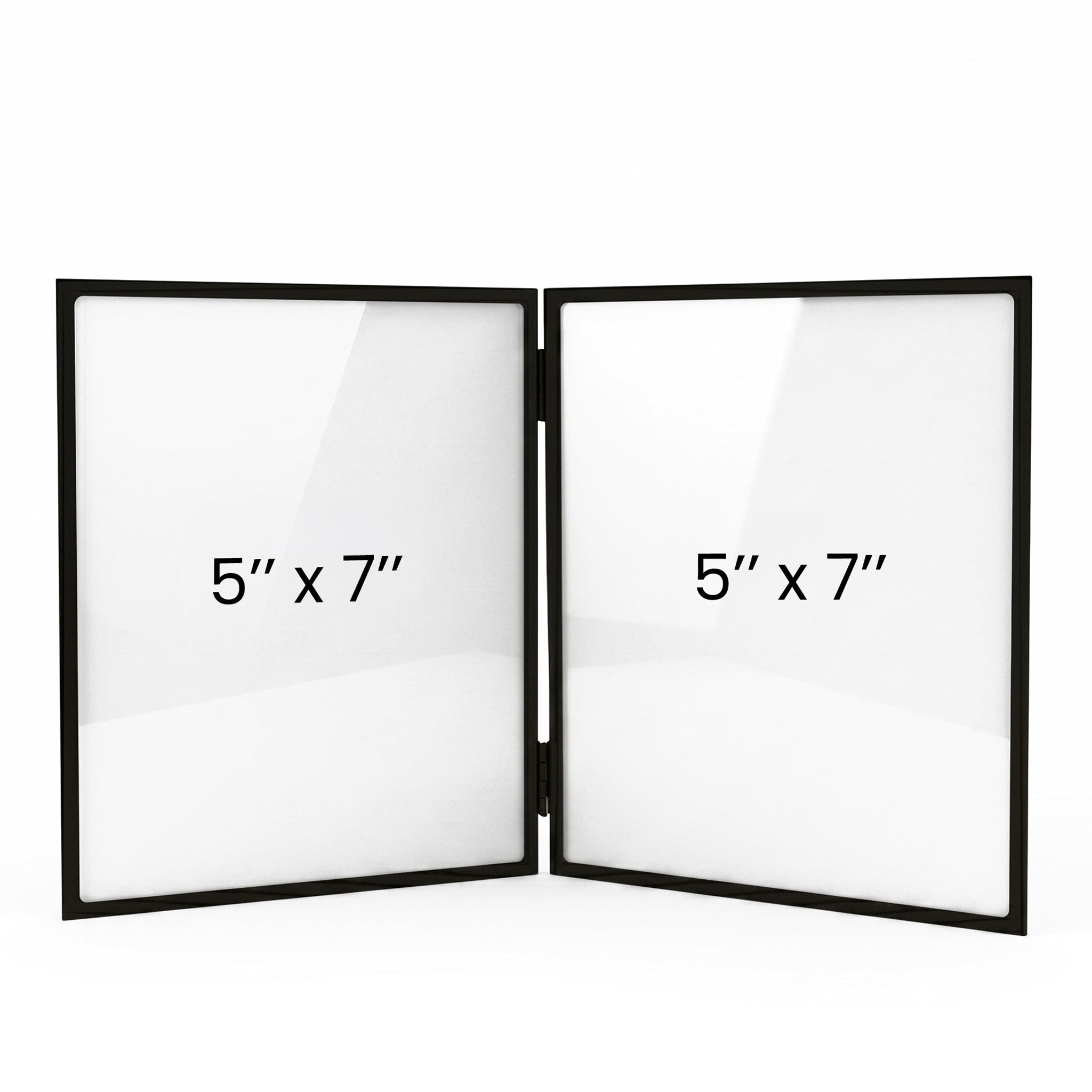 Cadre photo double Versailles 5x7 - Noir