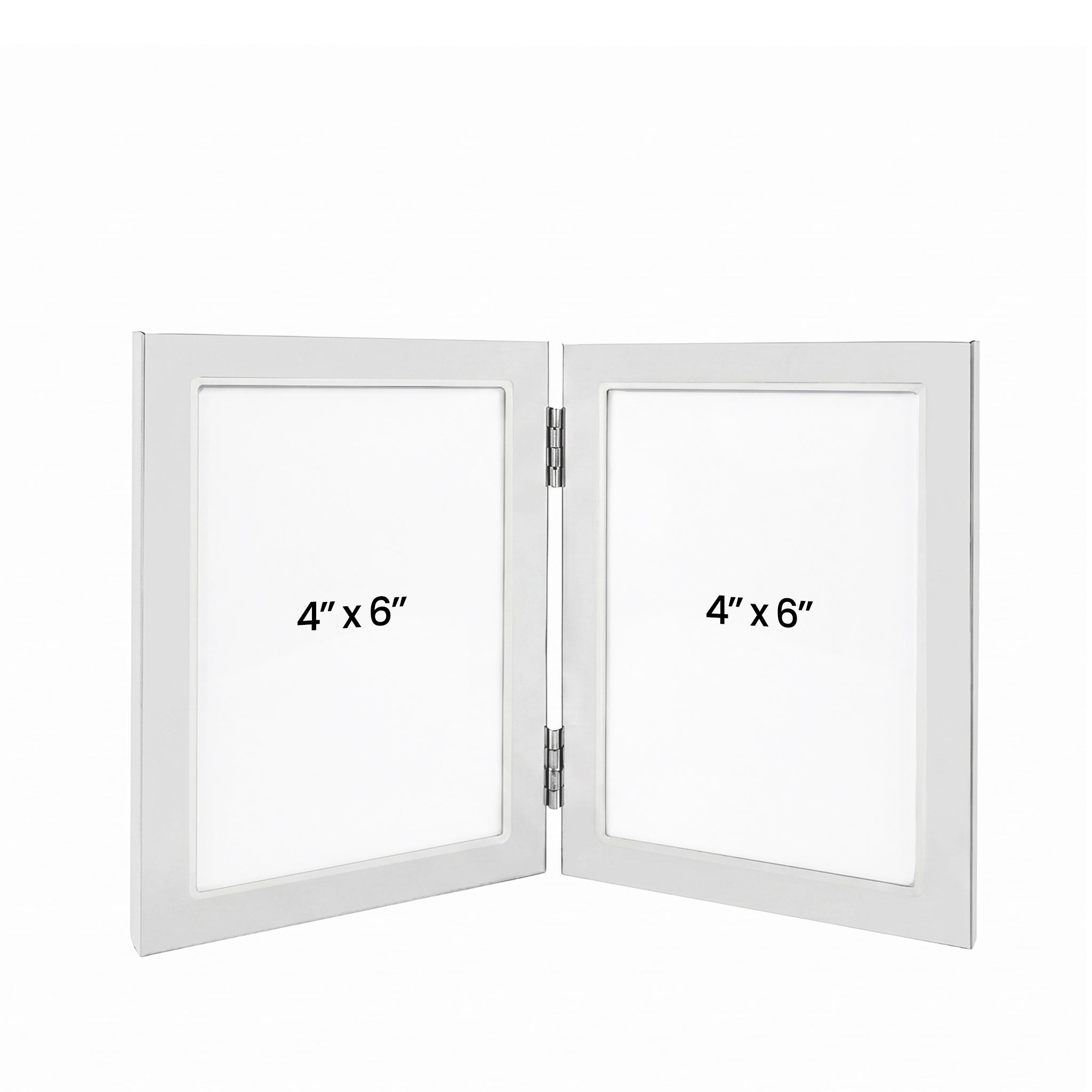 Cadre photo double Halo 4x6 - Argent