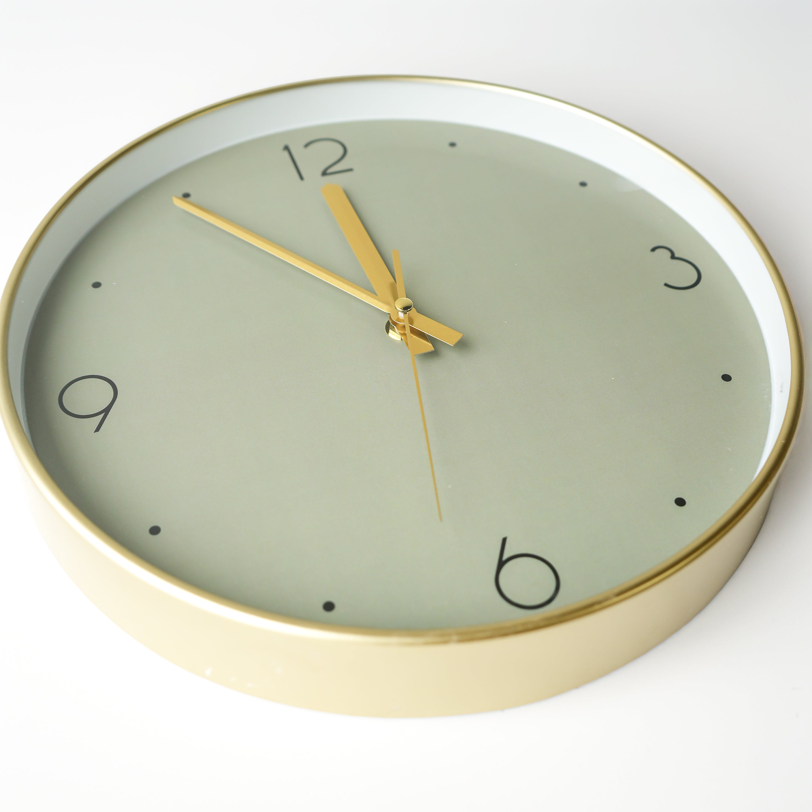 Horloge murale - Vert & doré