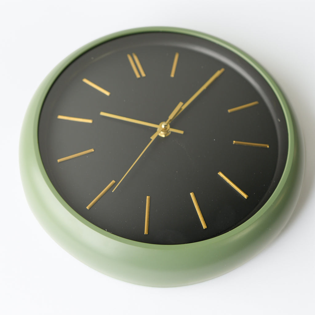 Horloge murale - Vert & noir