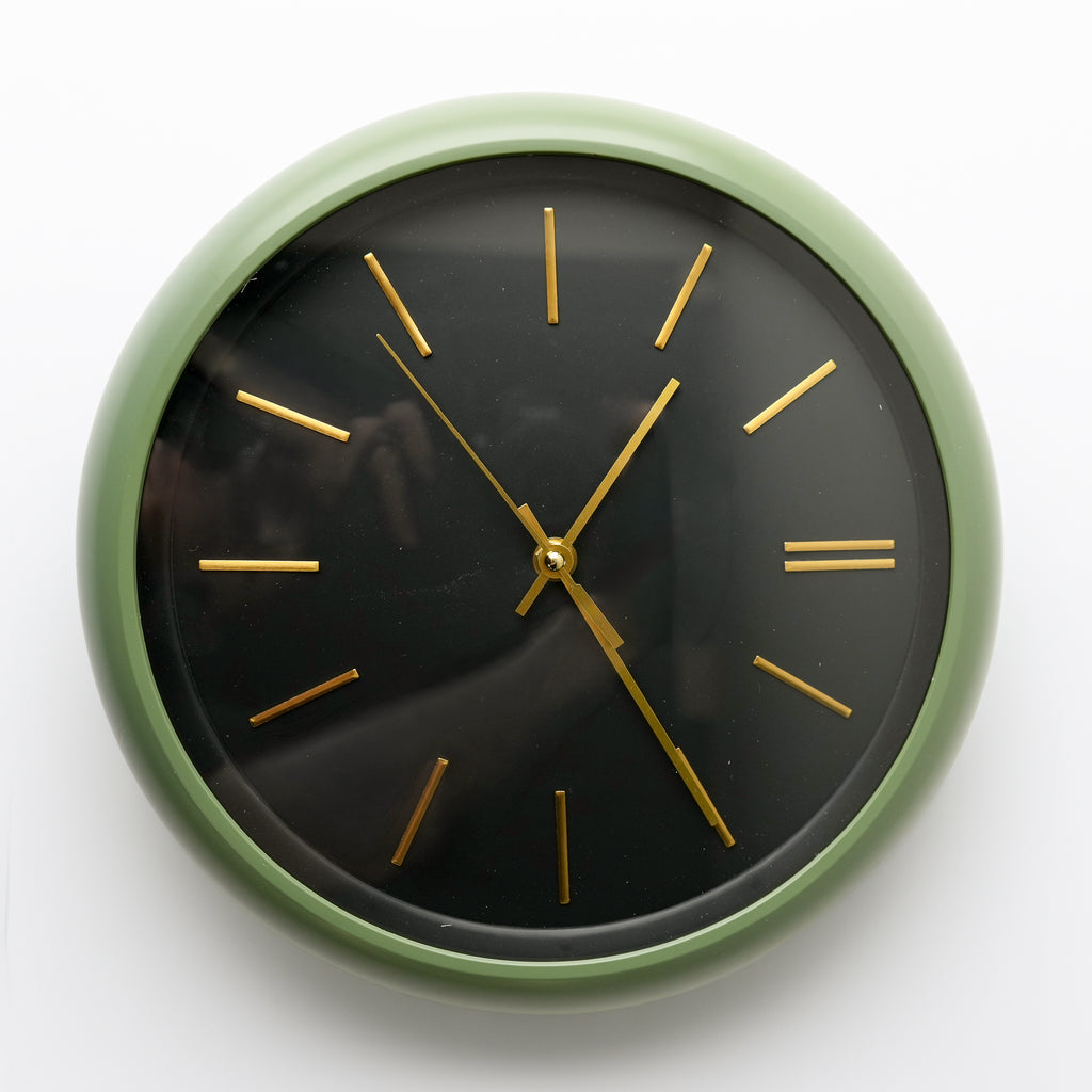 Horloge murale - Vert & noir