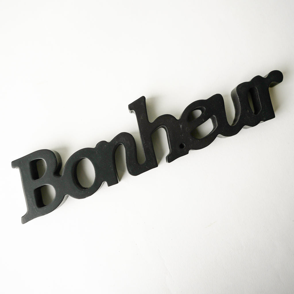Mot "Bonheur" noir