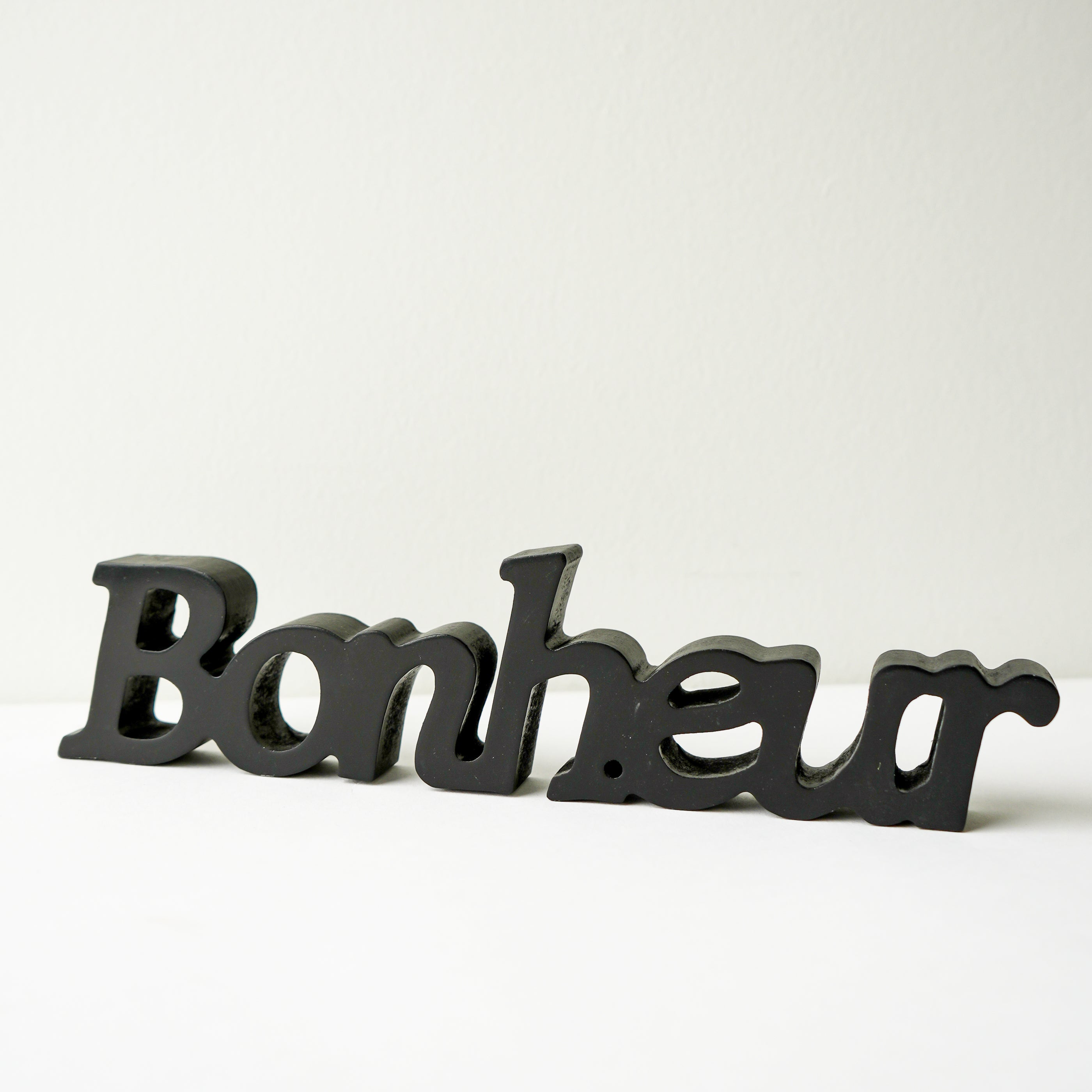 Mot "Bonheur" noir