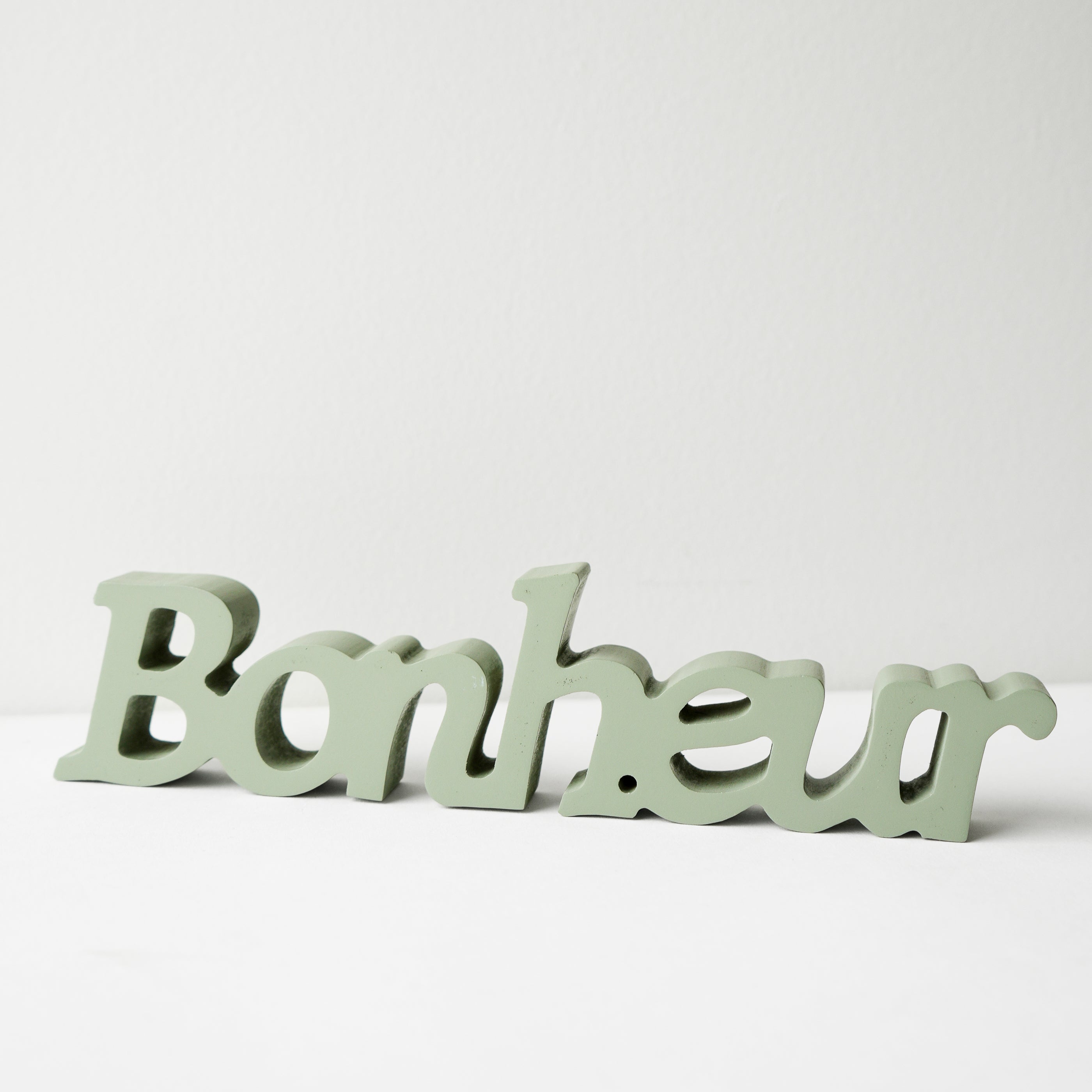 Mot "Bonheur" vert