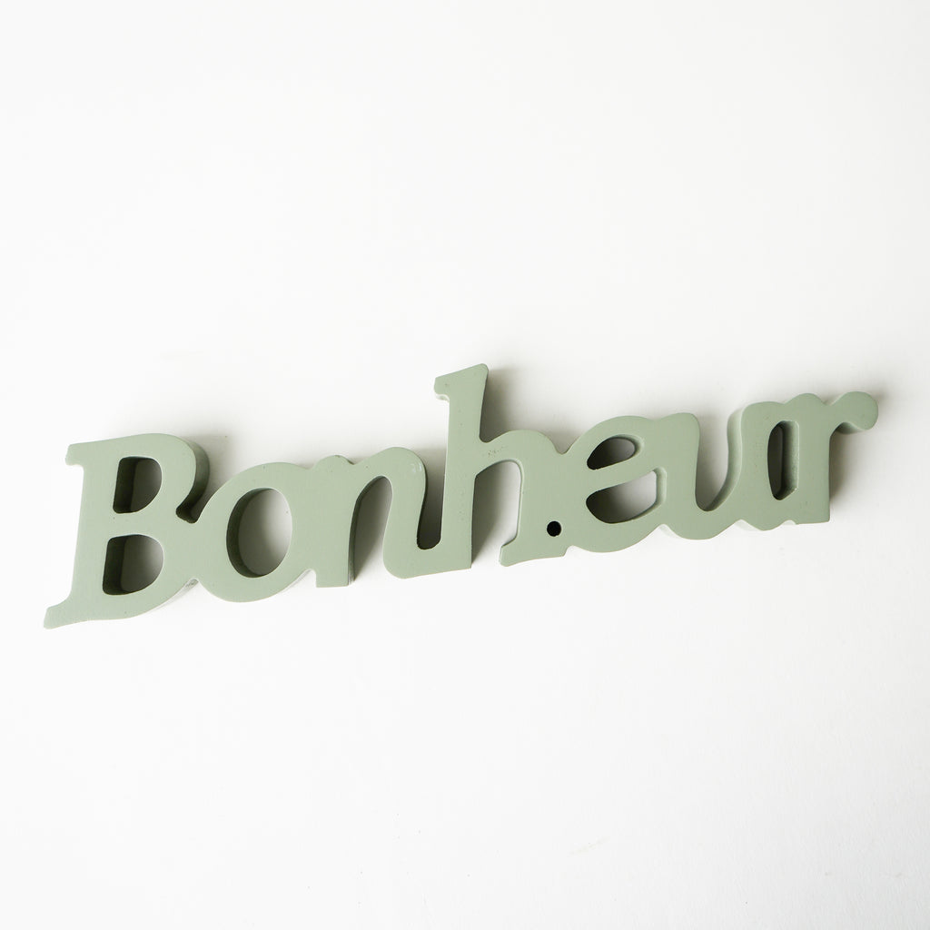 Mot "Bonheur" vert