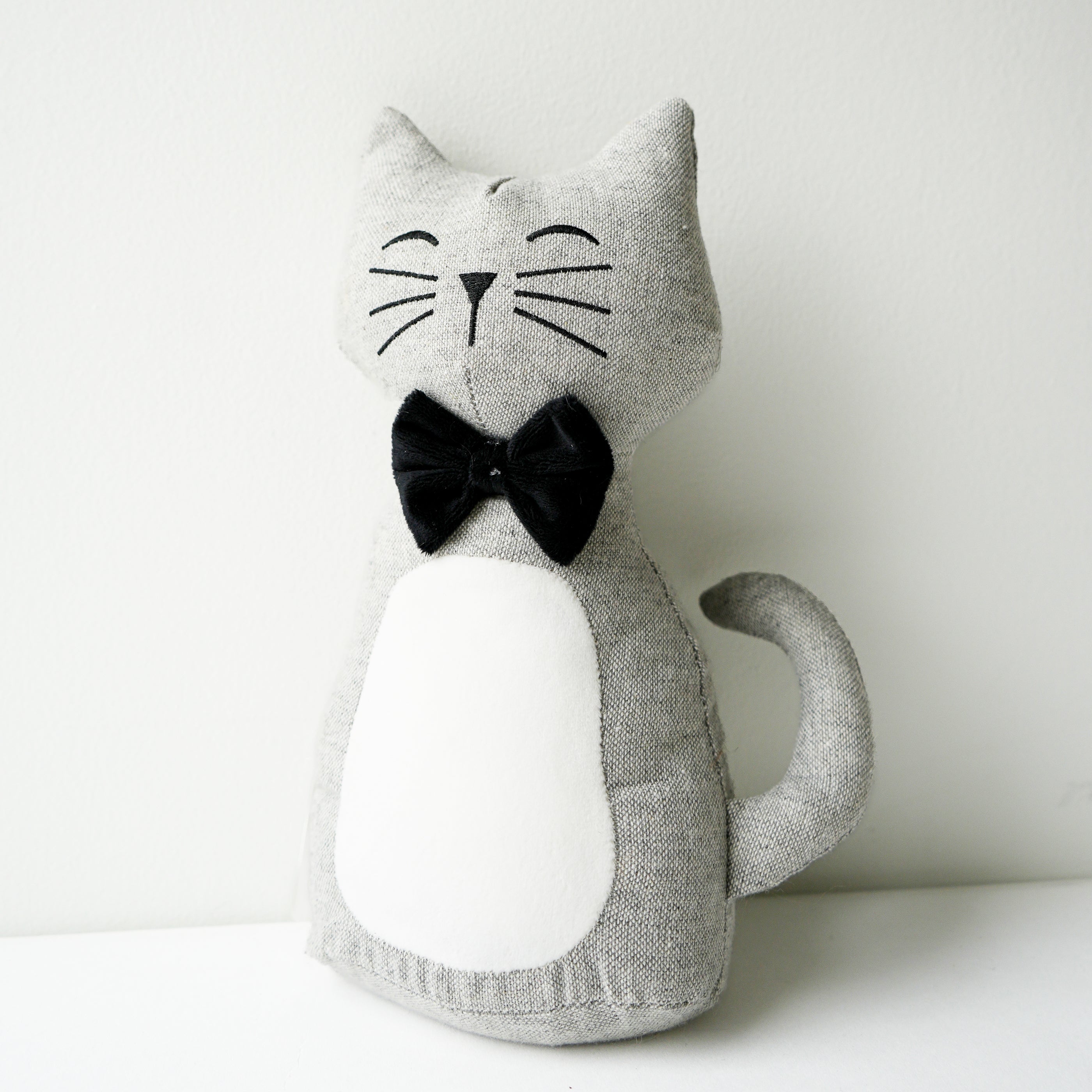 Butoir de porte - Chat gris