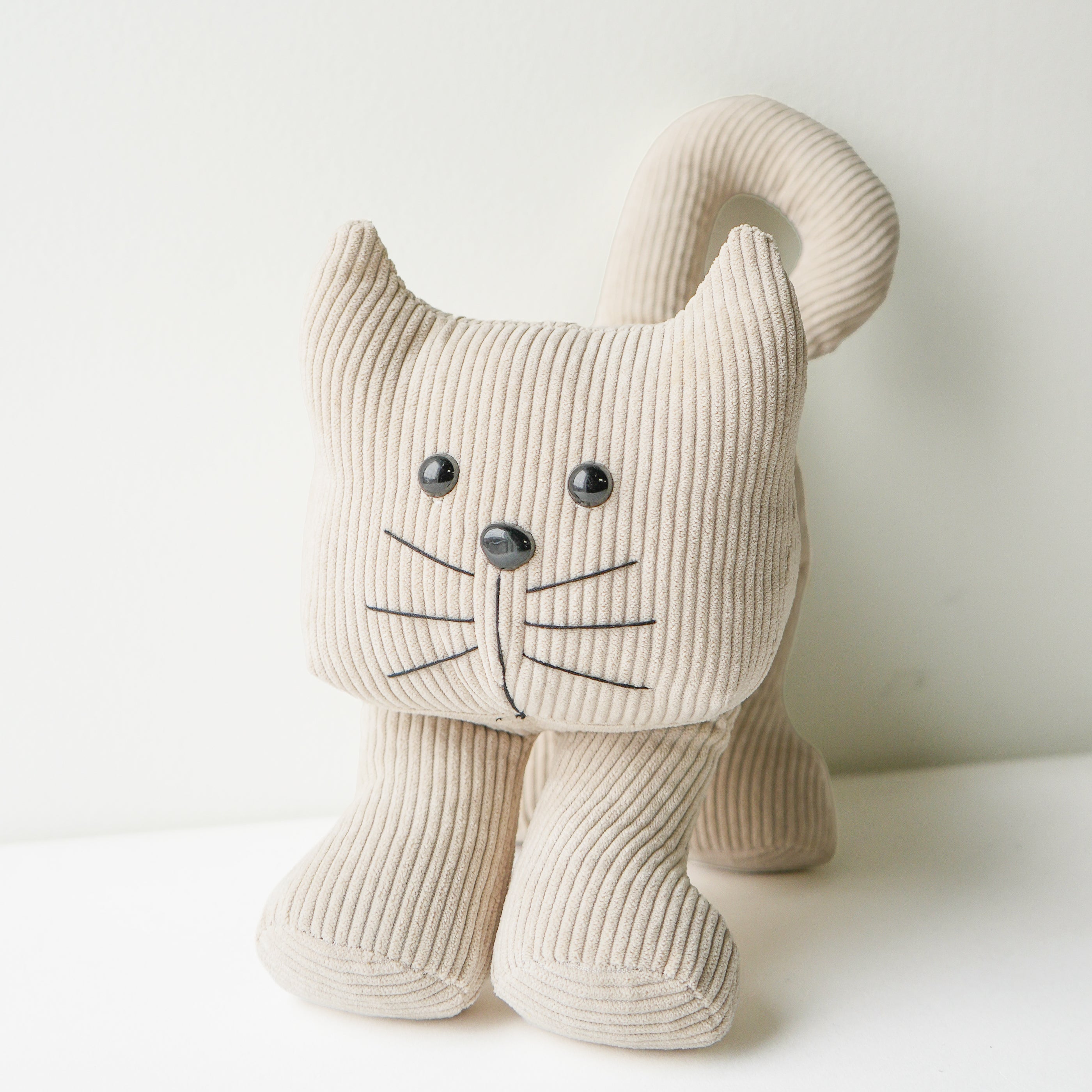 Butoir de porte - Chat beige
