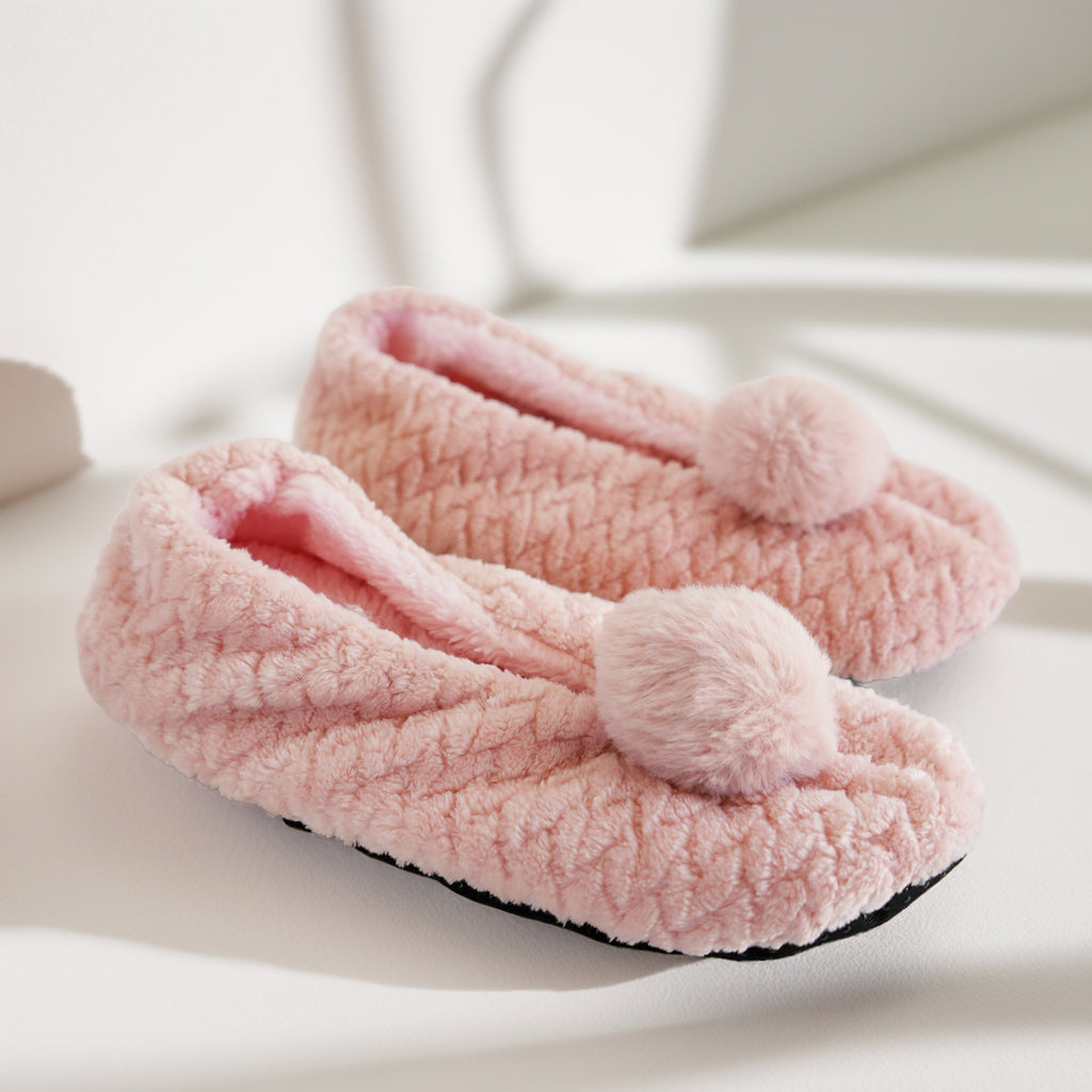 Pantoufle chauffante - Rose