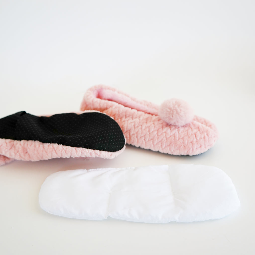 Pantoufle chauffante - Rose