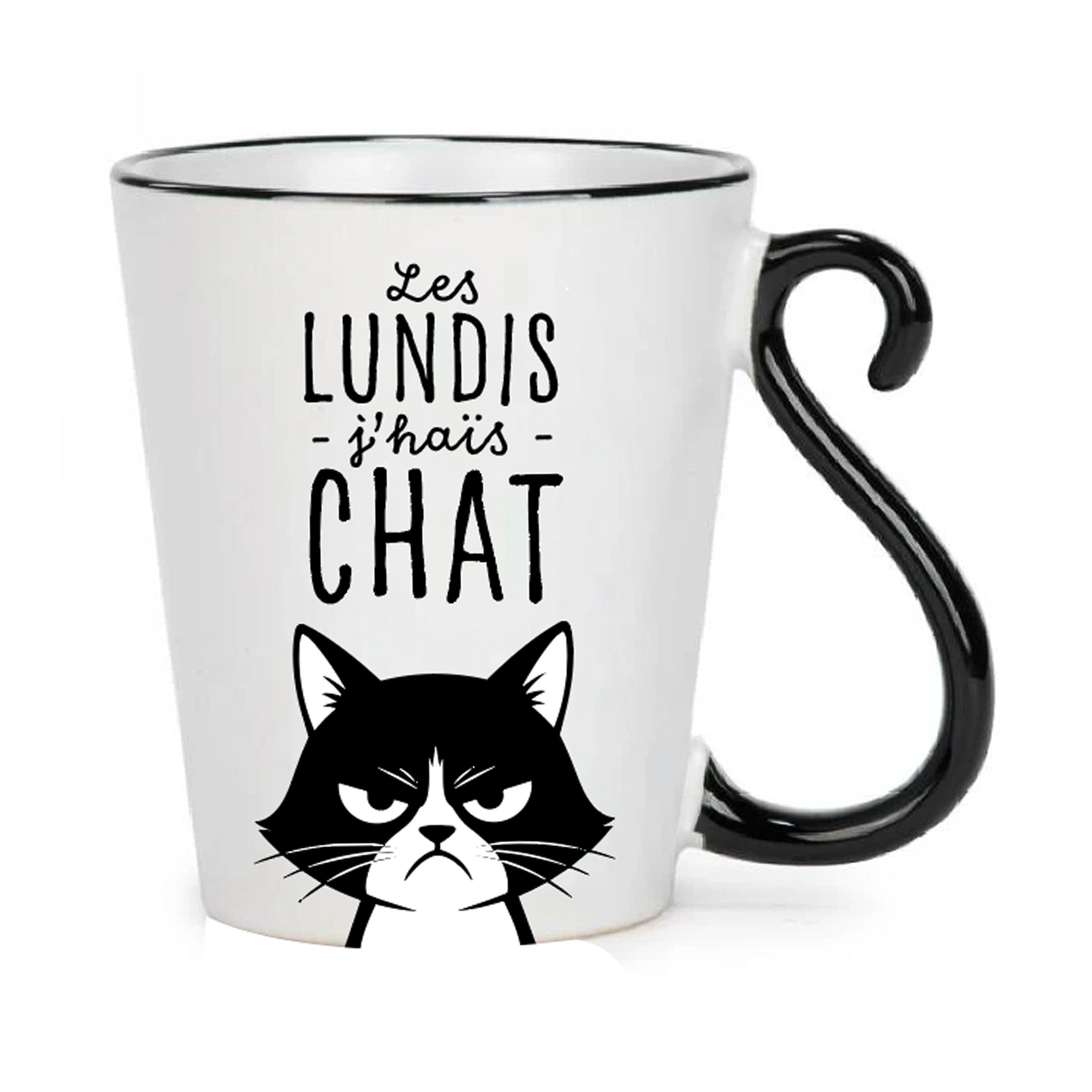 Tasse - Les lundis j'haïs chat
