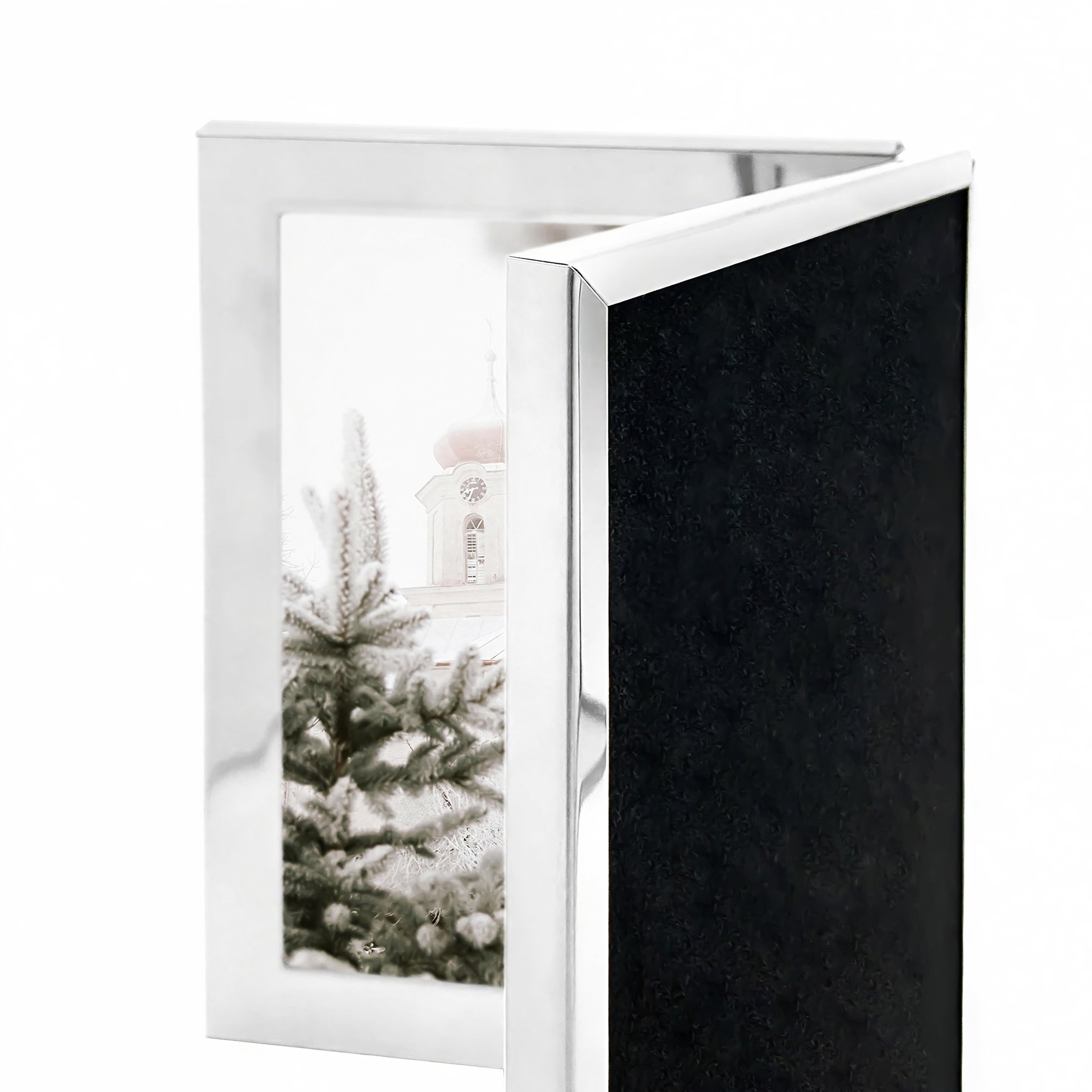 Cadre photo double Halo 4x6 - Argent