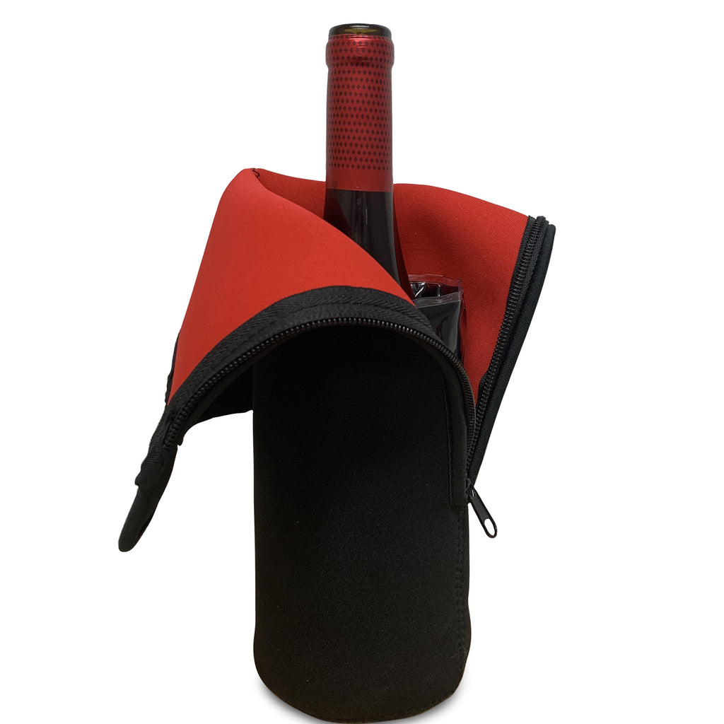 Sac à vin refroisissant - Noir / rouge