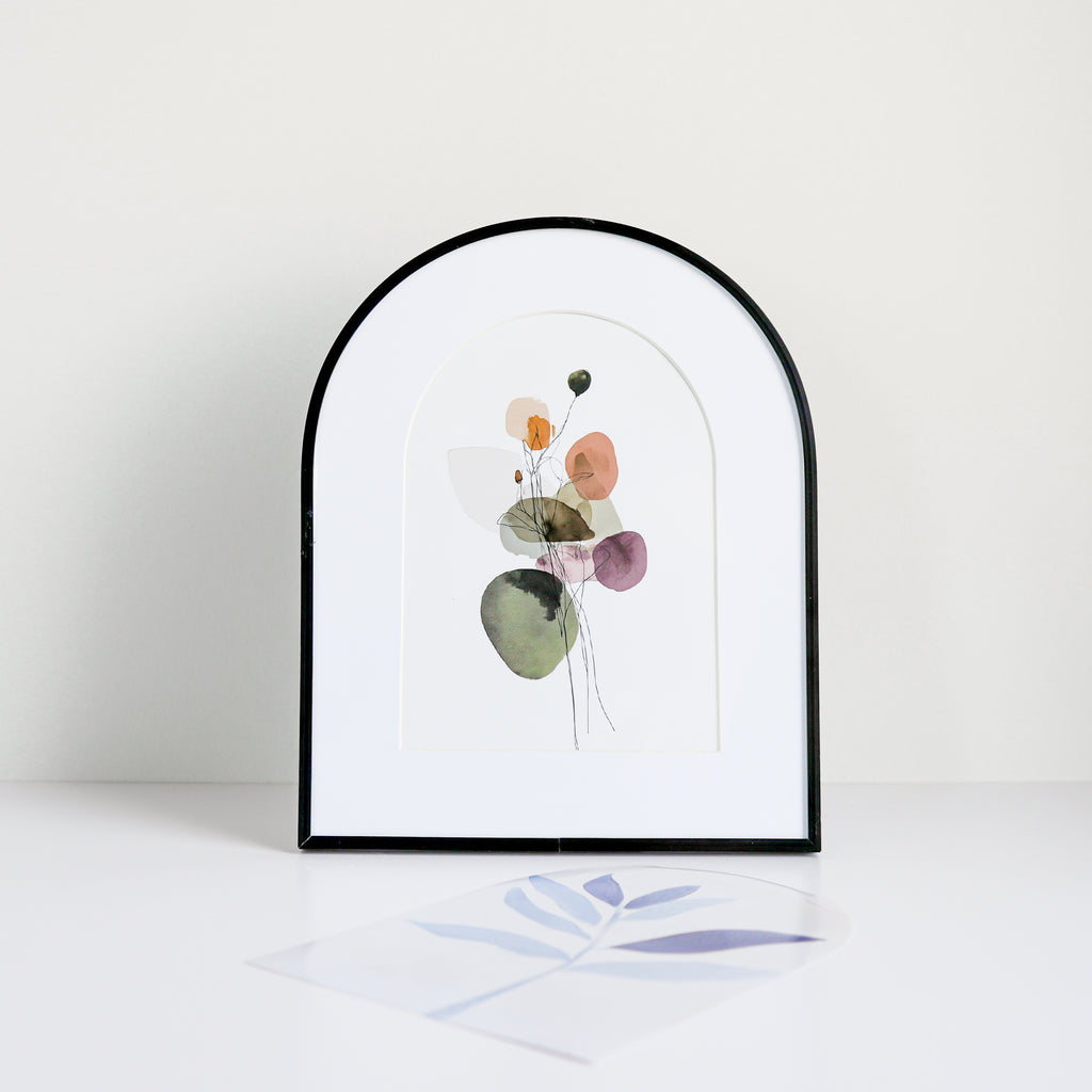 Cadre photo en forme d'arche noir - 5 x 7