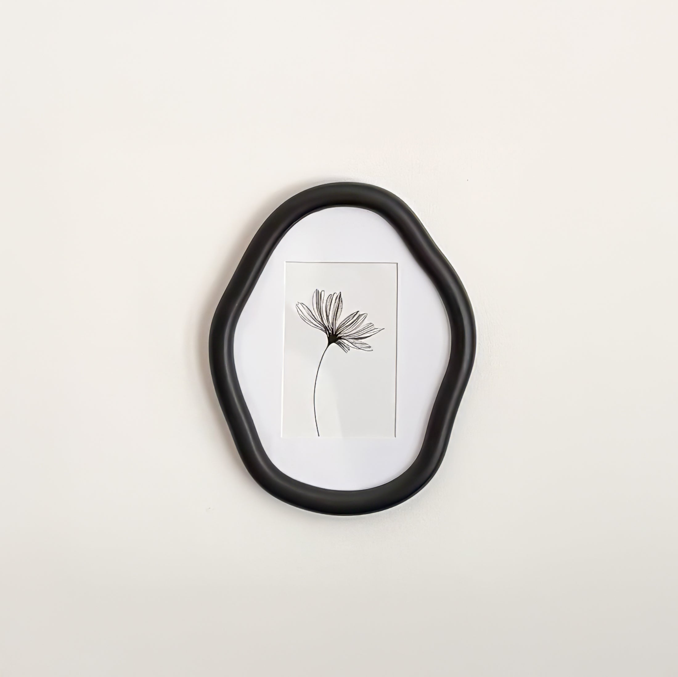 Cadre photo de forme irrégulière - 4 x 6 noir