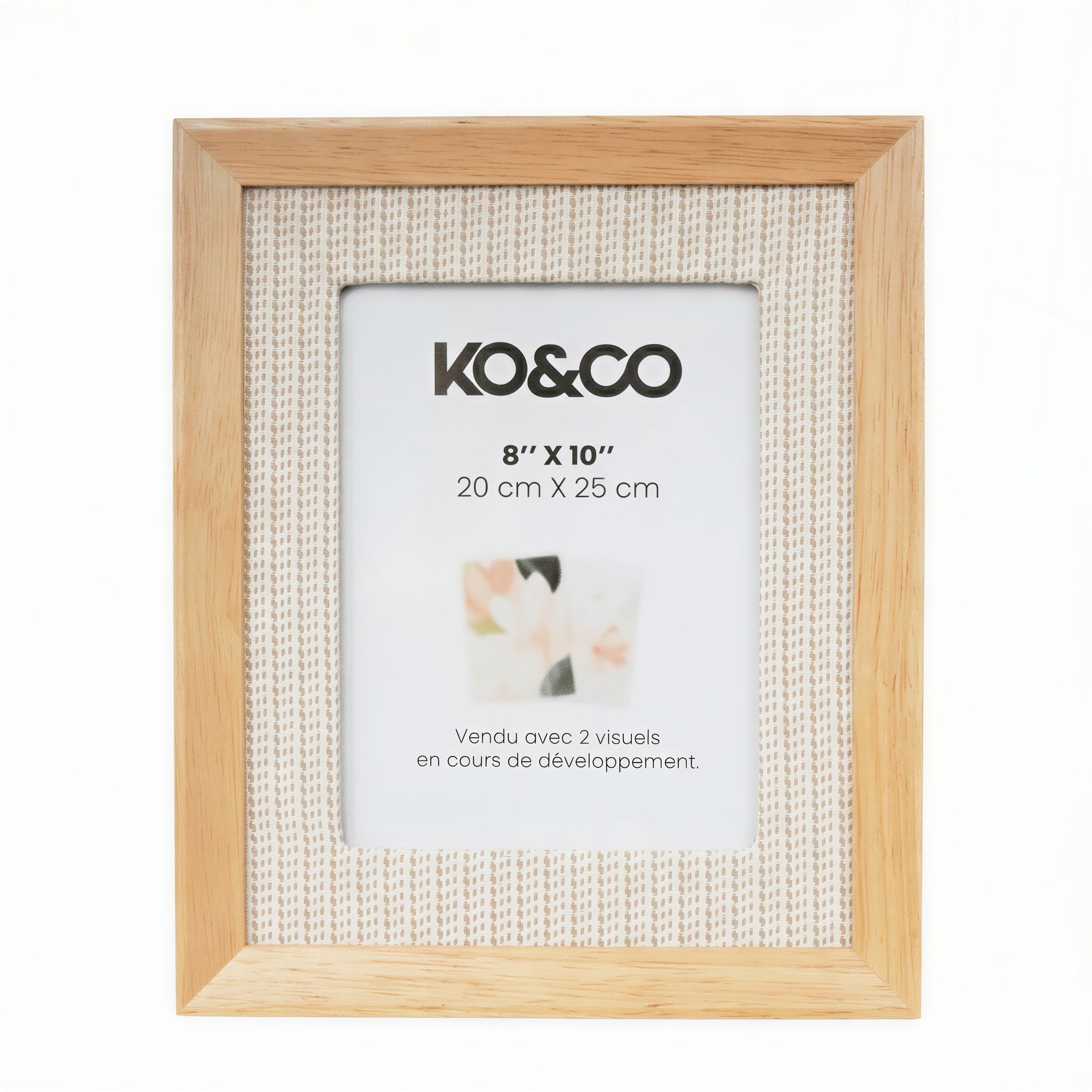 Cadre photo en bois naturel - 6 x 8