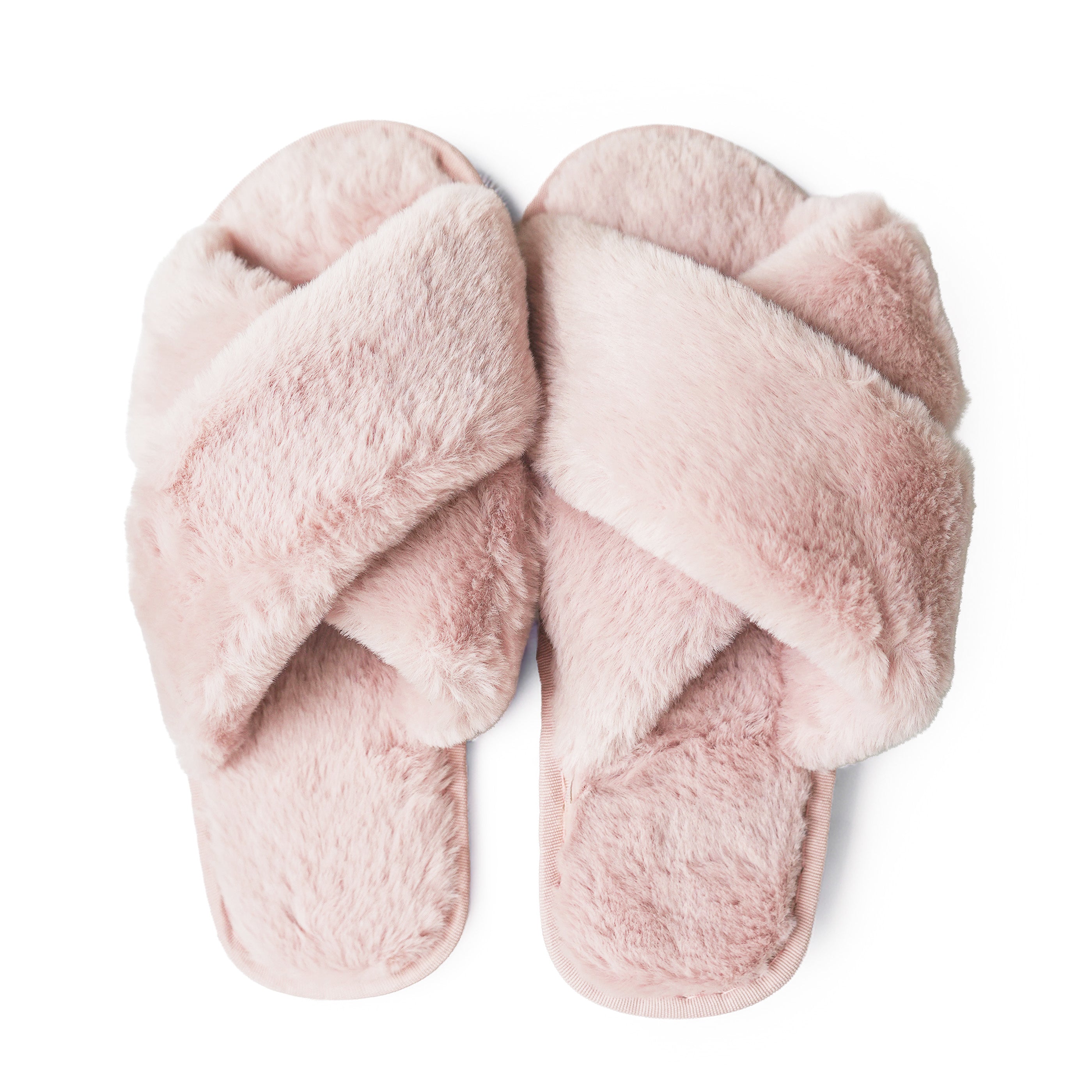 Pantoufle lanière croisé - rose