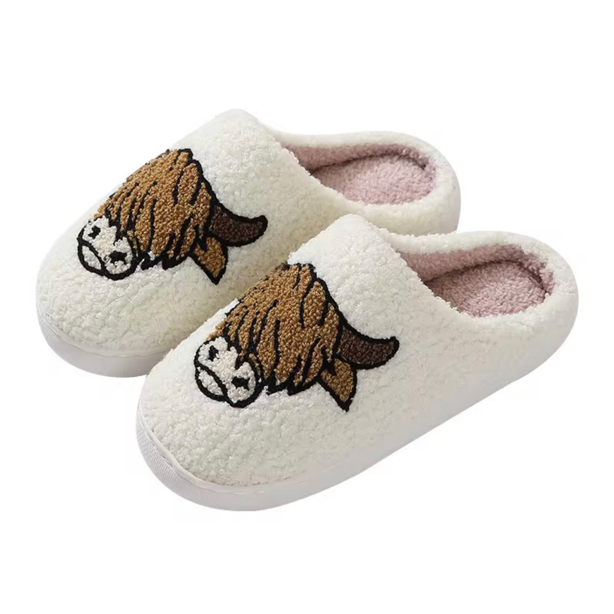 Pantoufle à motif - Vache Highland