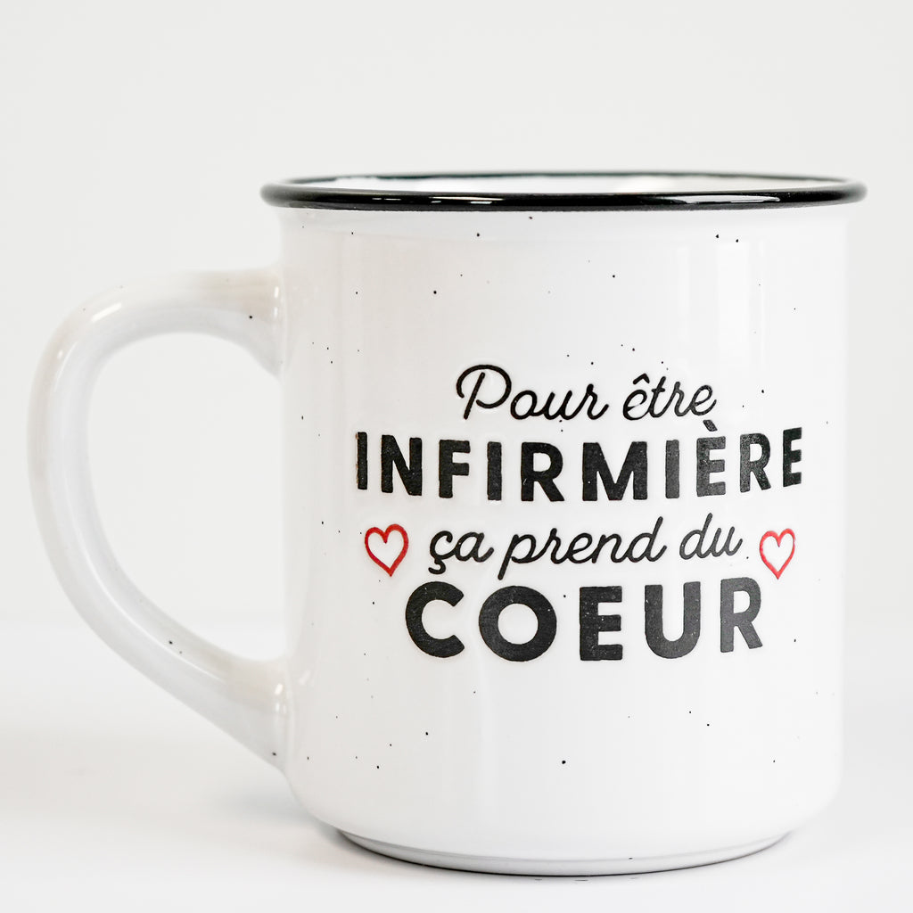 Tasse - ''pour être infirmière ca prend du coeur''