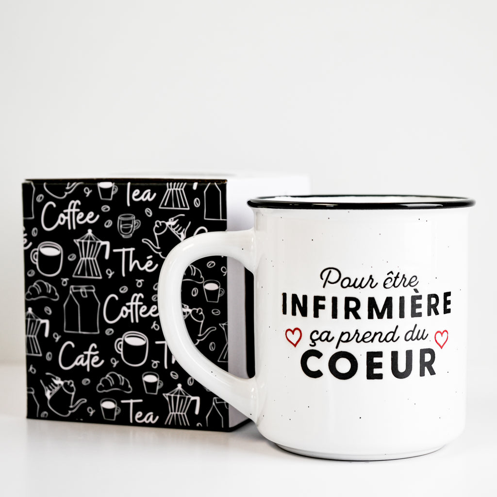 Tasse - ''pour être infirmière ca prend du coeur''
