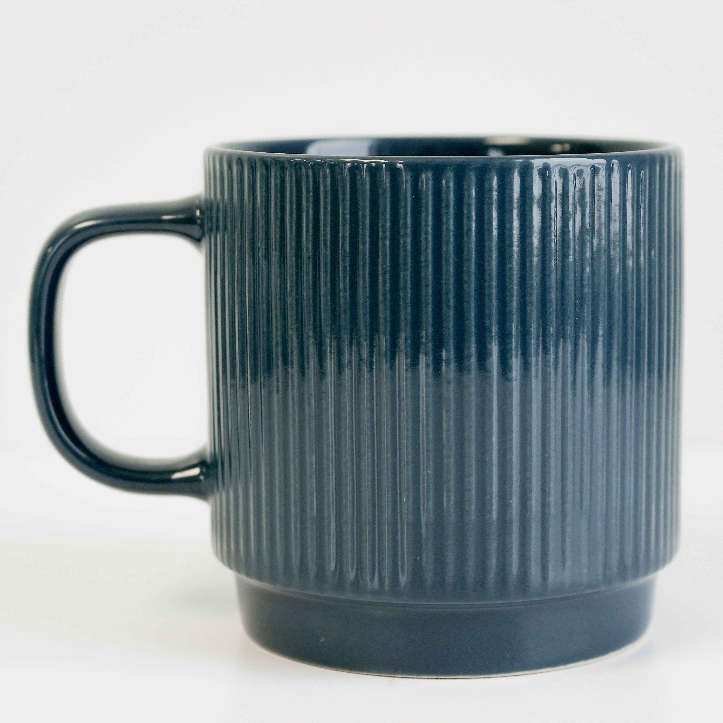 Tasse striée & empilable - Bleu