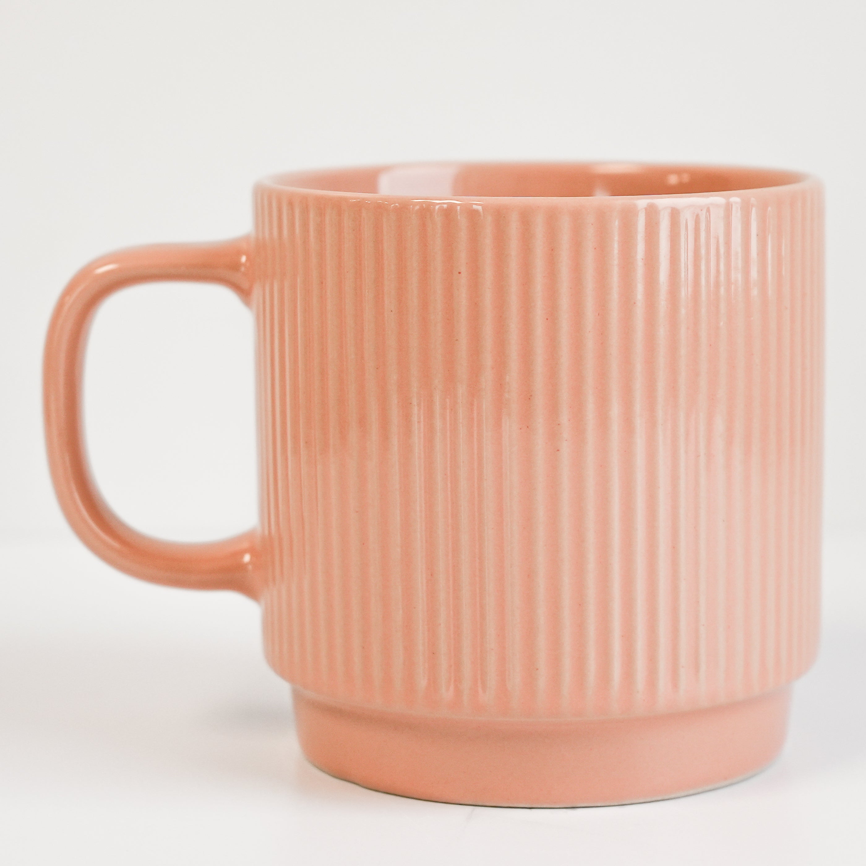 Tasse striée & empilable - Rose