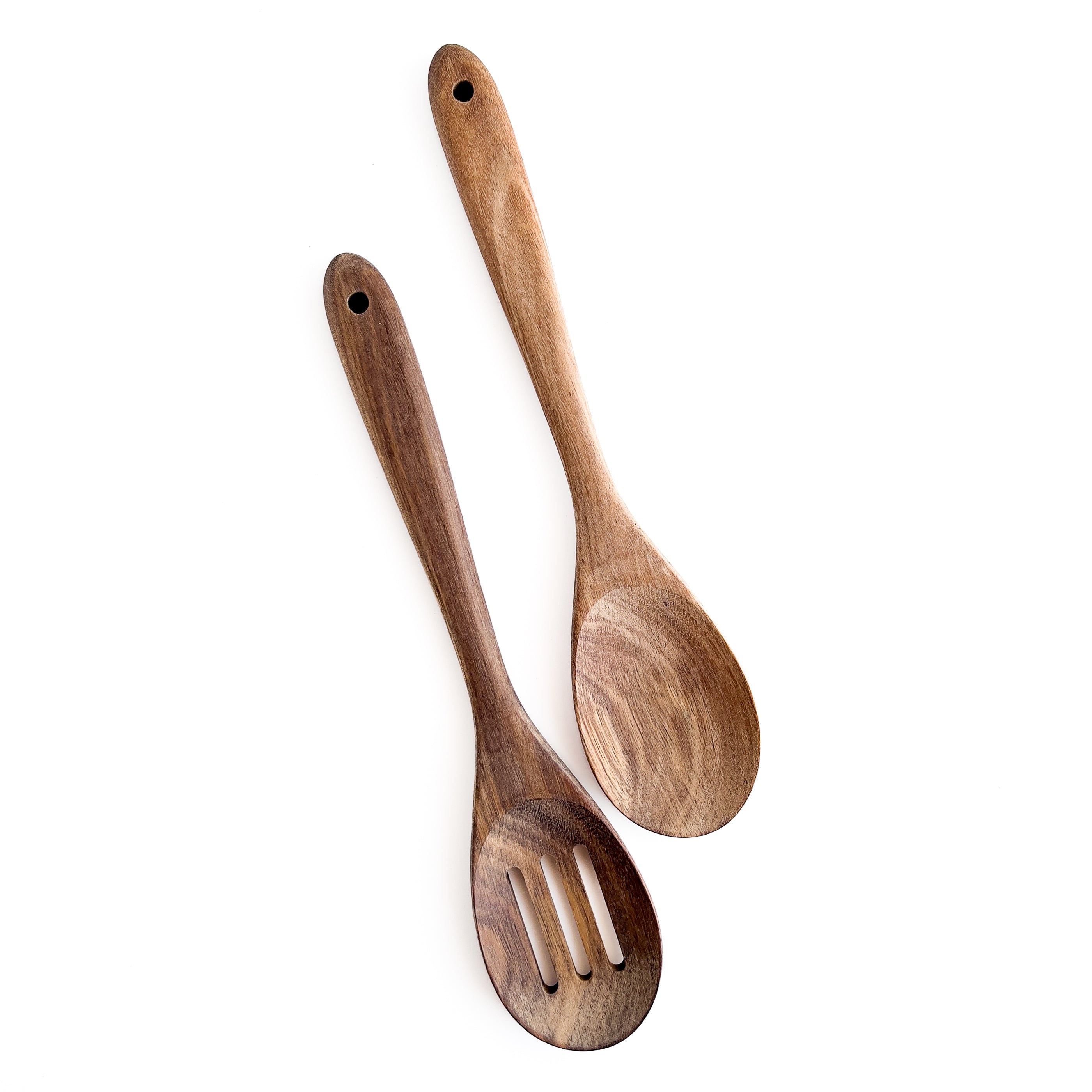 Ustensiles à salade en bois d'acacia