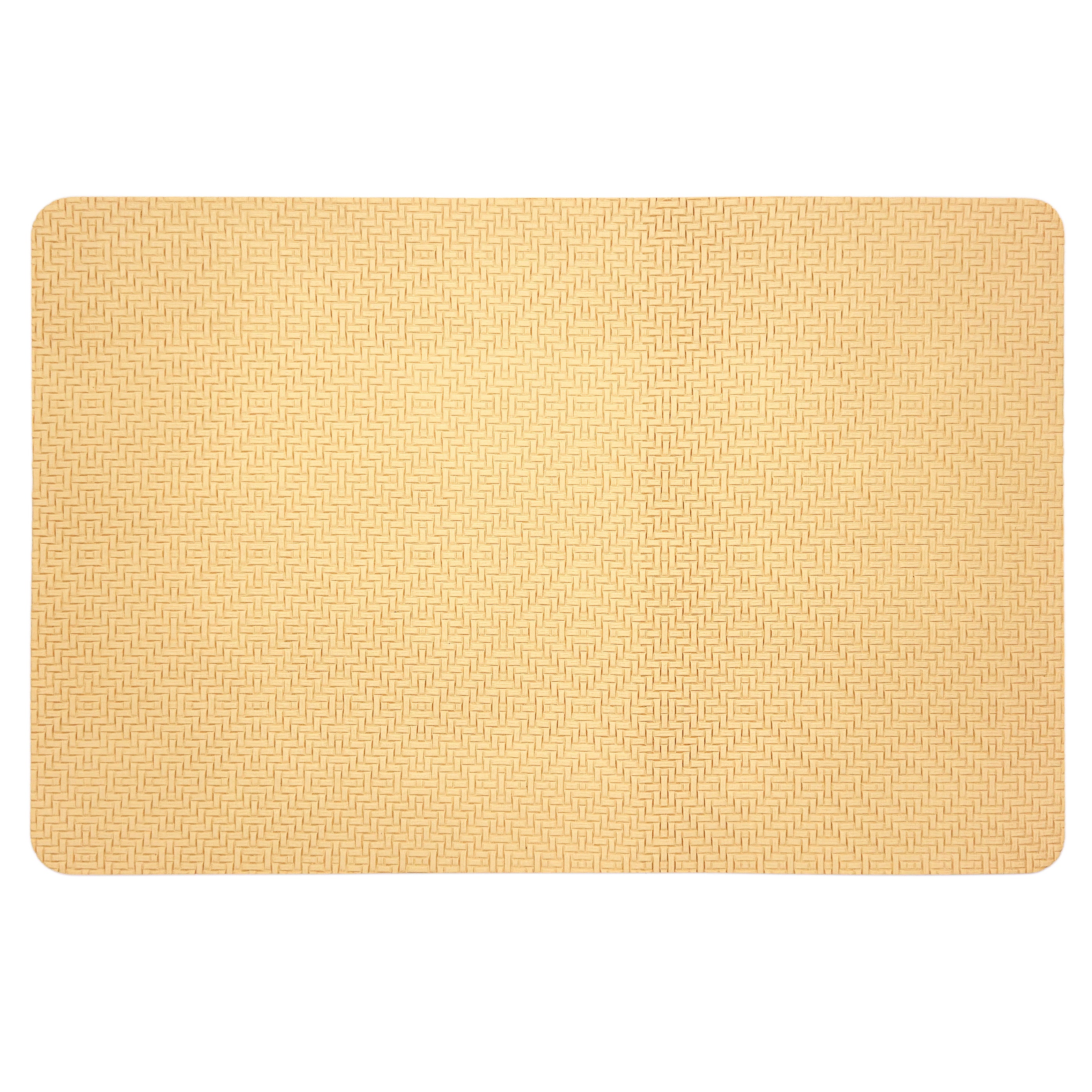 Napperon en cuir vegan texturé - jaune