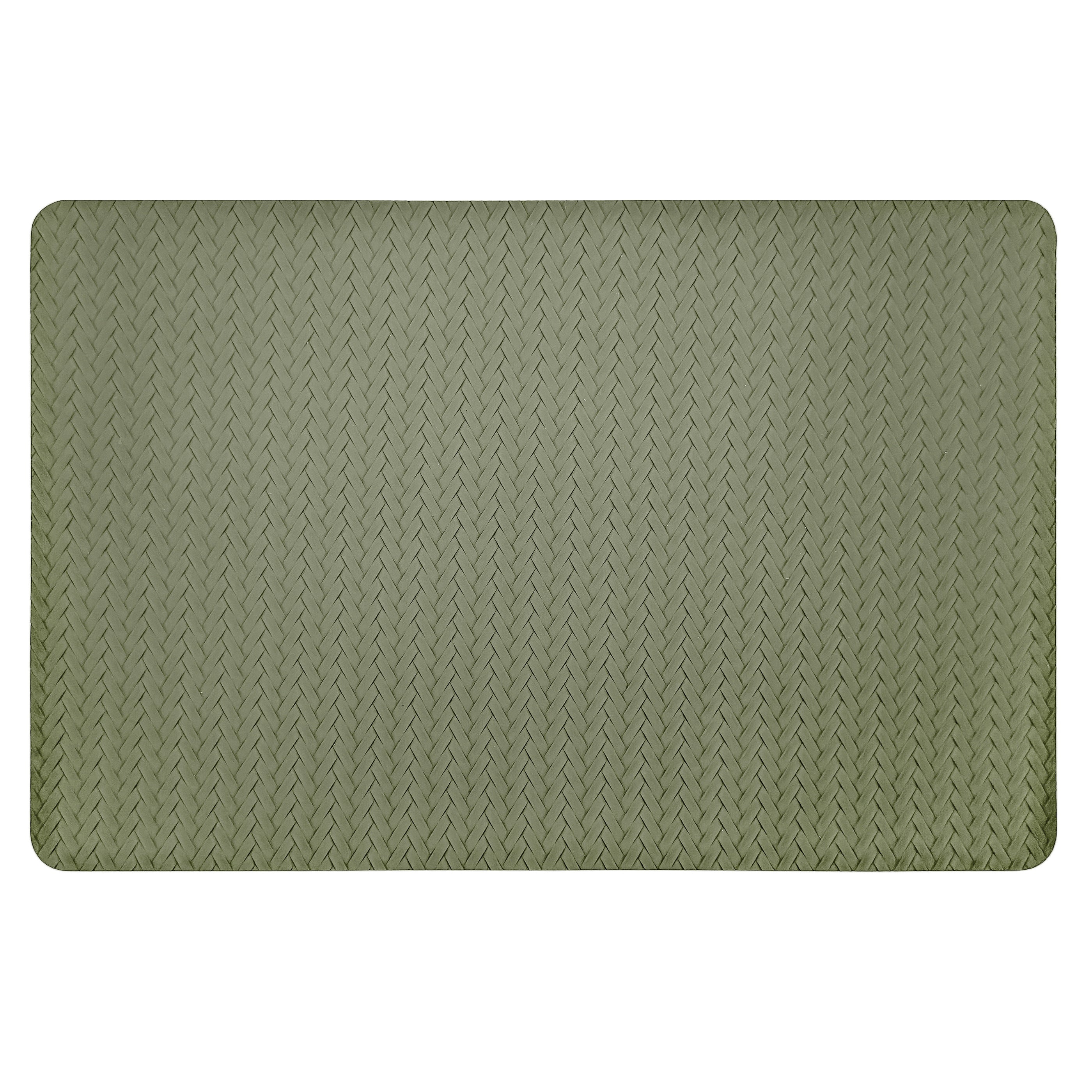 Napperon en cuir vegan texturé - vert olive
