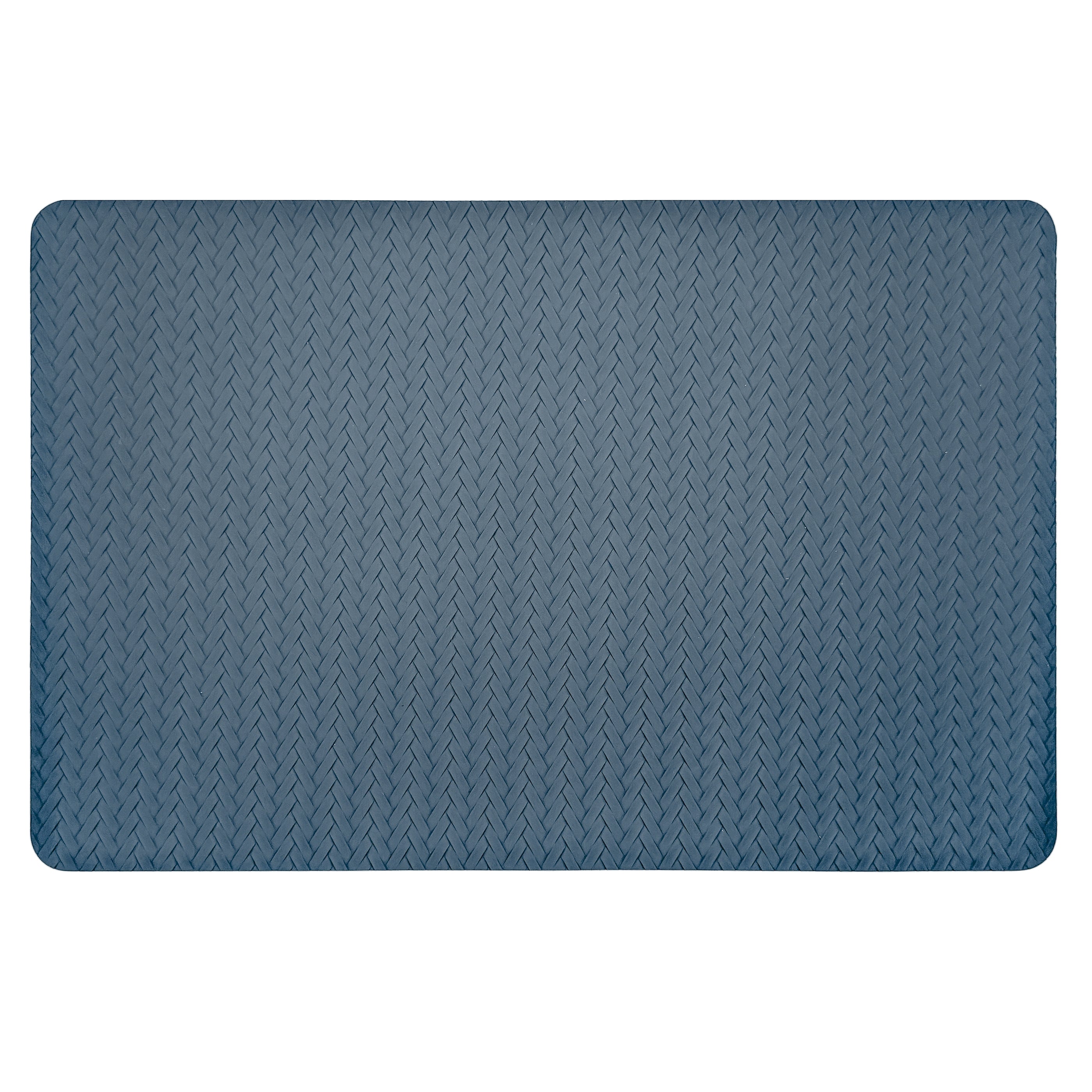 Napperon en cuir vegan texturé - bleu marine