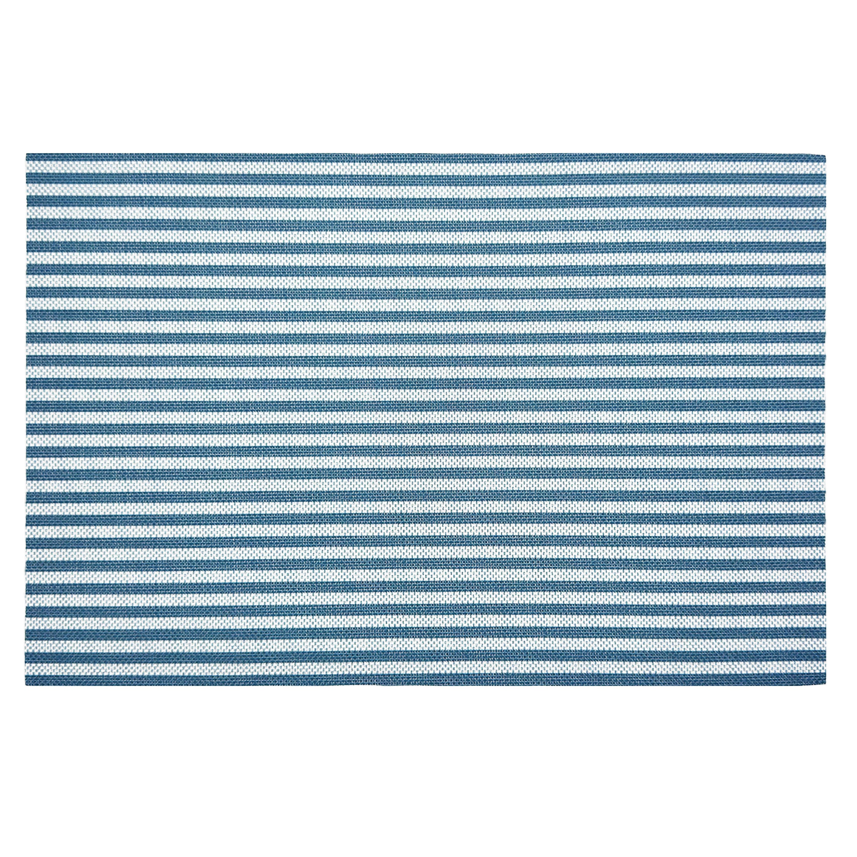 Napperon vintage ligné - bleu
