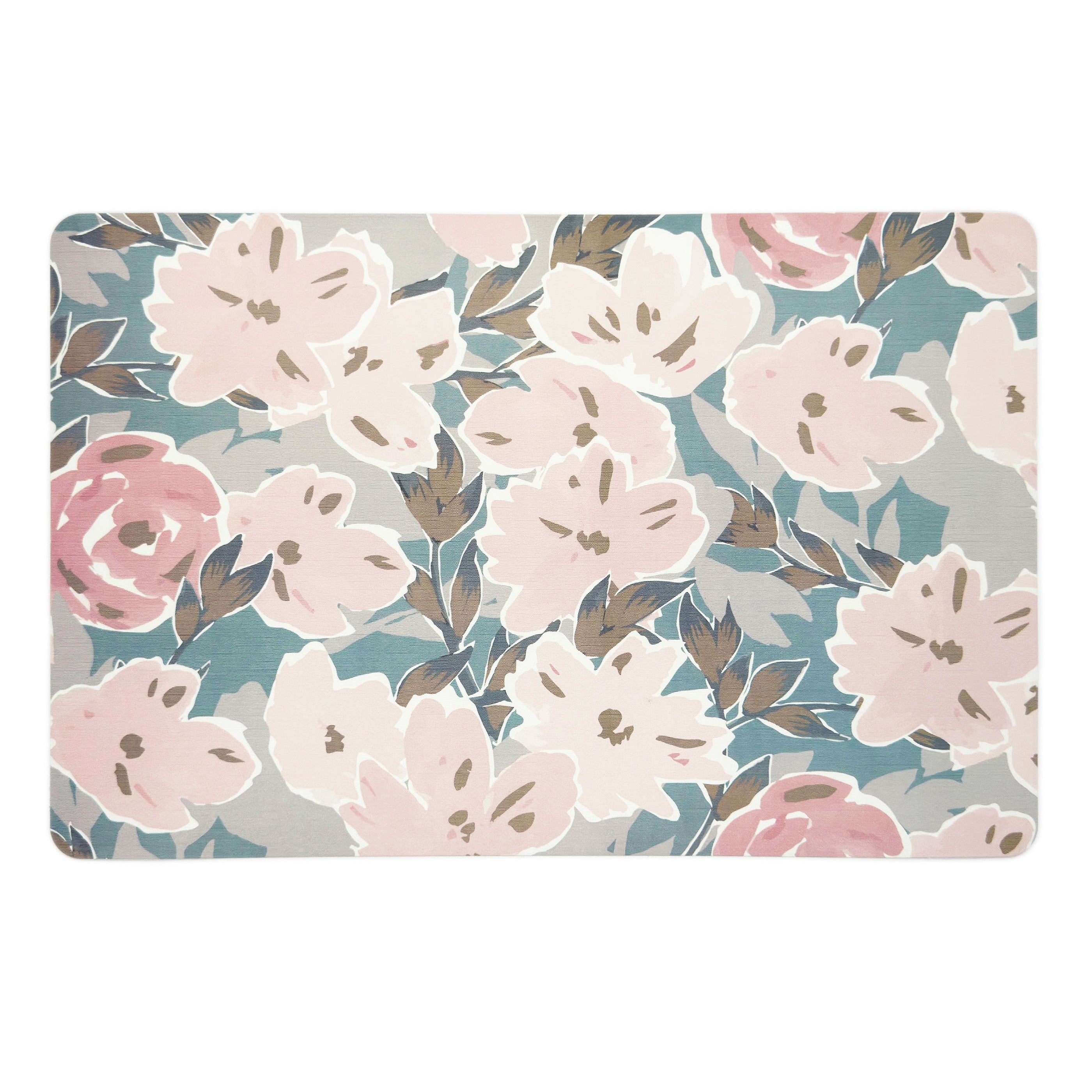 Napperon floral - rose et bleu